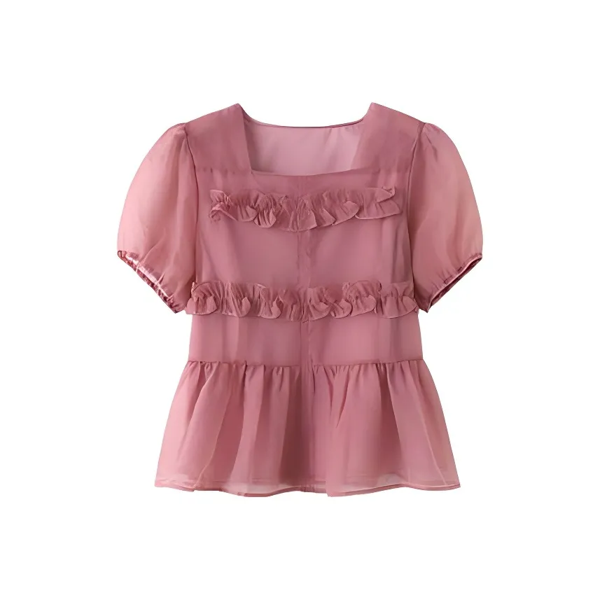 MINETTE Красный Женские Шифоновые Рубашки