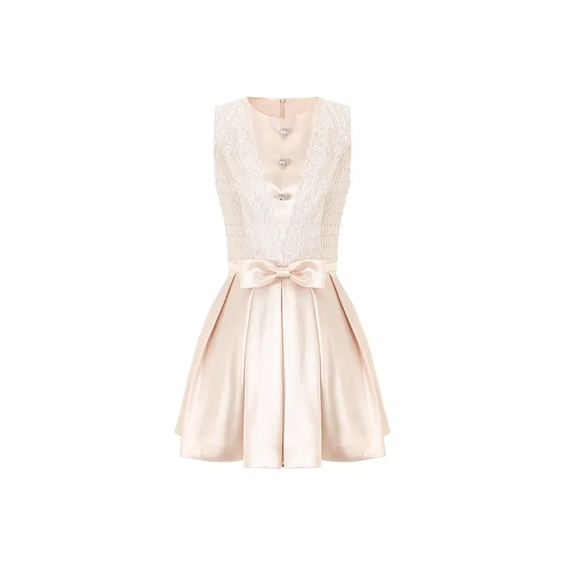 OZVO Sleeveless Dresses Women's Champagne Nude Pink