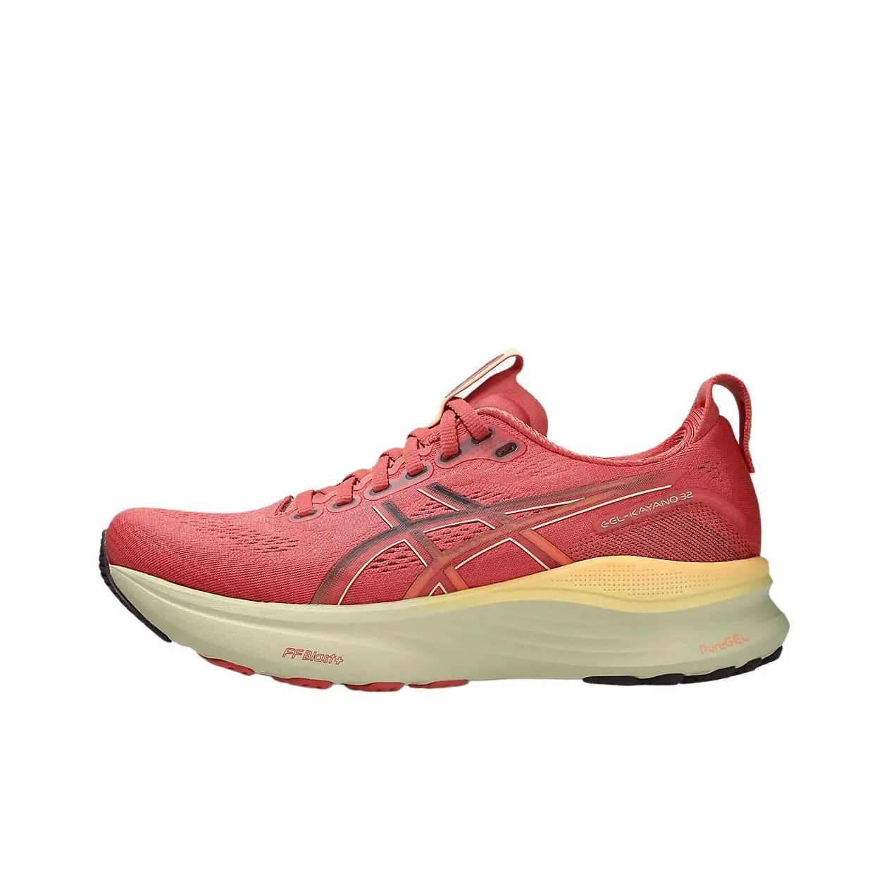 Asics Gel KAYANO 32 Устойчивый к истиранию Низкий Топ Повседневные Беговые кроссовки Женские Красный