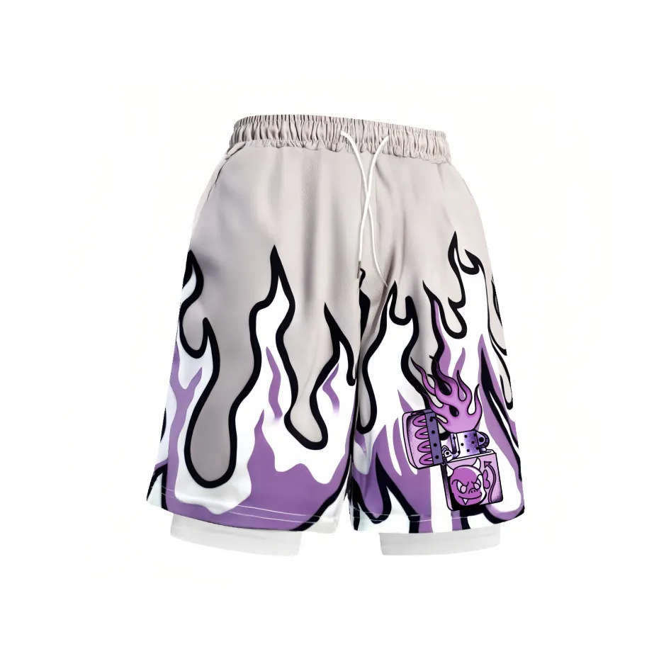 IXXAT Белый фиолетовый зажигалка Демон Унисекс Спортивные шорты