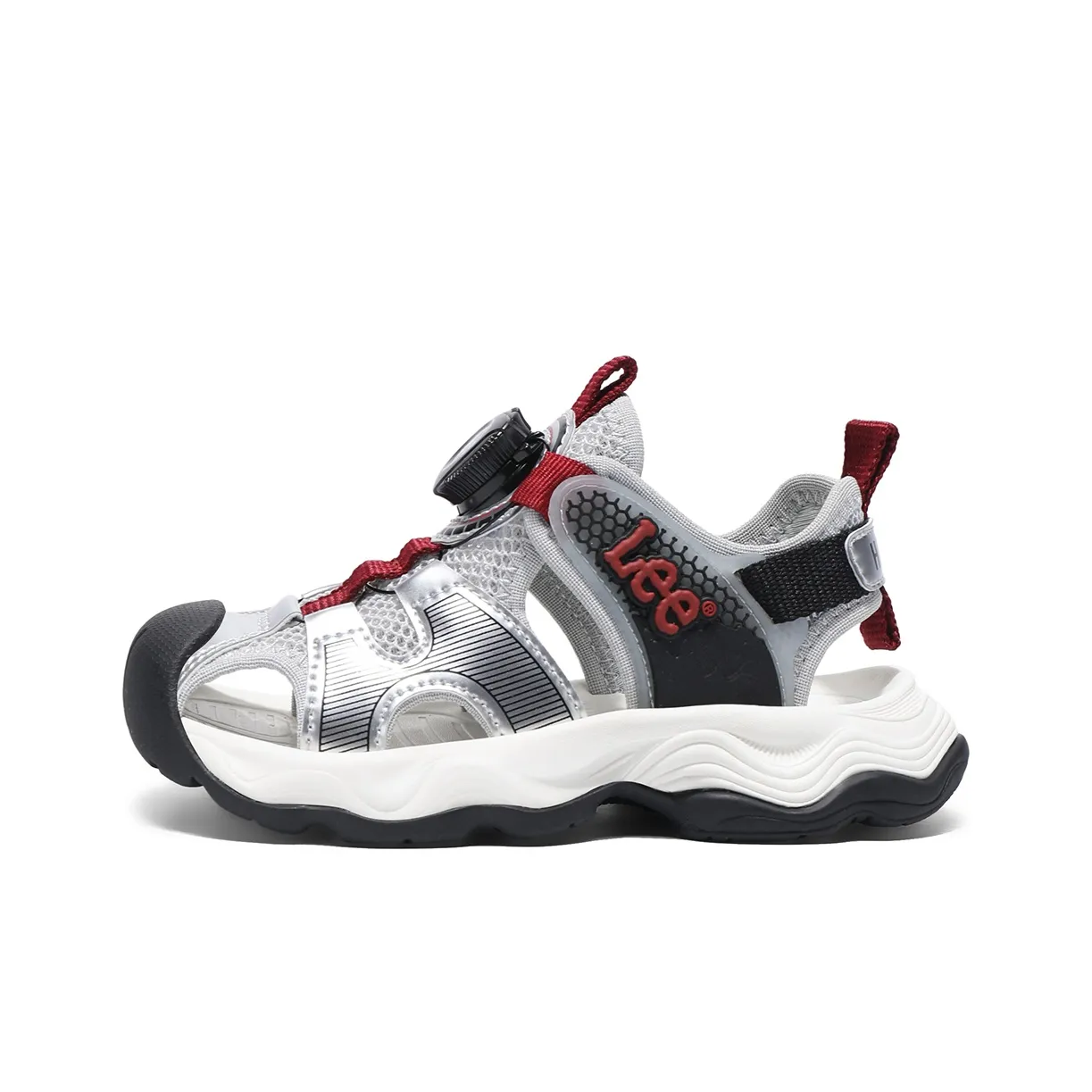 Lee Slip-resistant Амортизация Устойчивость к истиранию Дышащий Низкий Топ Детские Сандалии Серебряный Детский