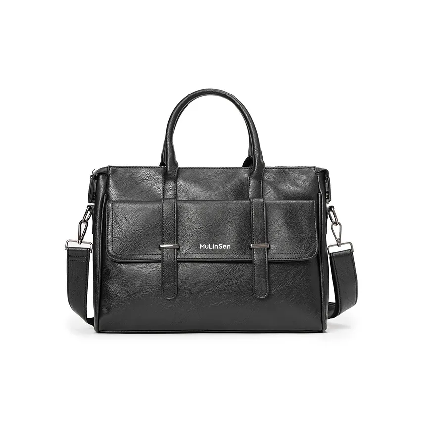 Mulinsen Полиэстер с ПУ (полиуретан) Сумка Мужская Черная