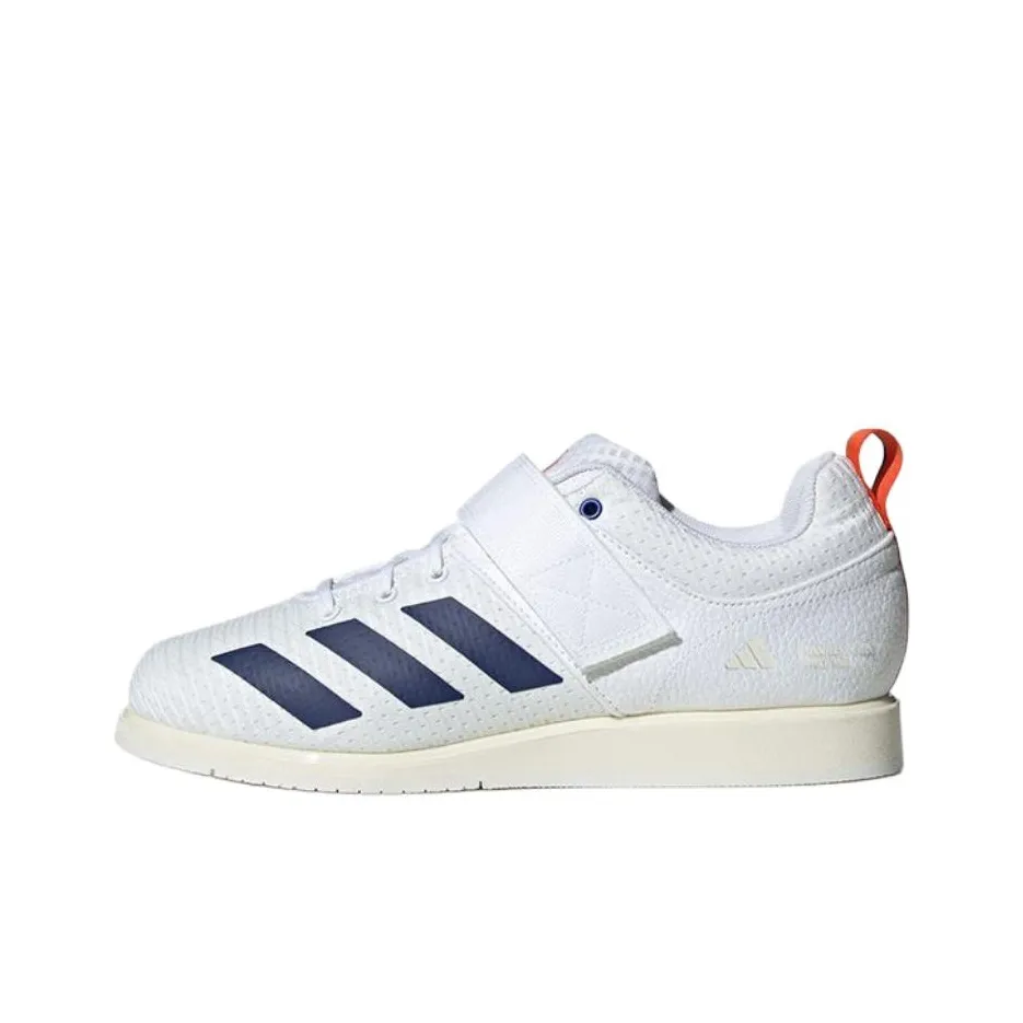 Adidas POWERLIFT 5 Anti Slip Wear Resistant Low Top Training Shoes Unisex White Blue