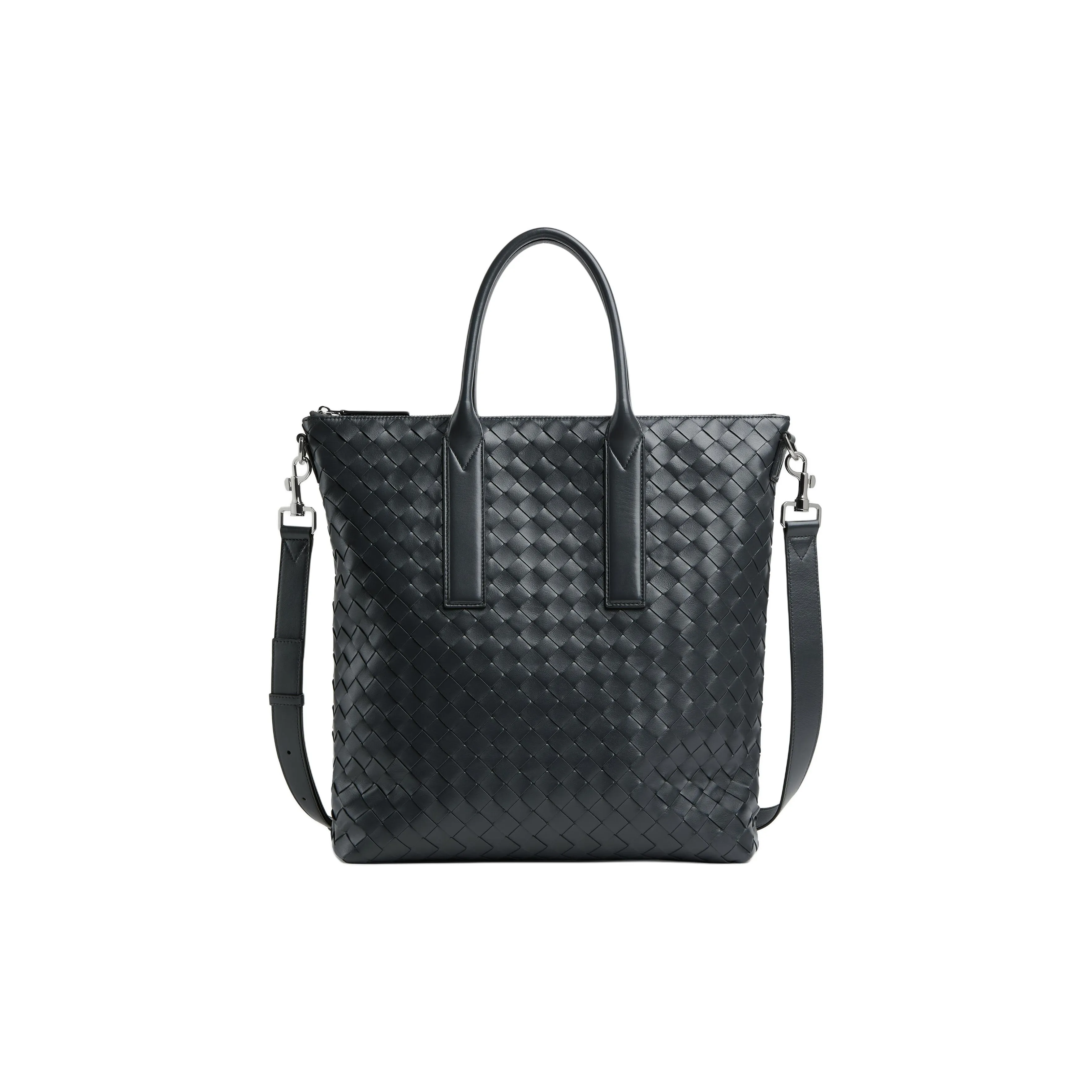 Bottega Veneta Intrecciato Calfskin Tote Bag, Shopping Bag, Shoulder Bag, Handbag Men's Slate Gray