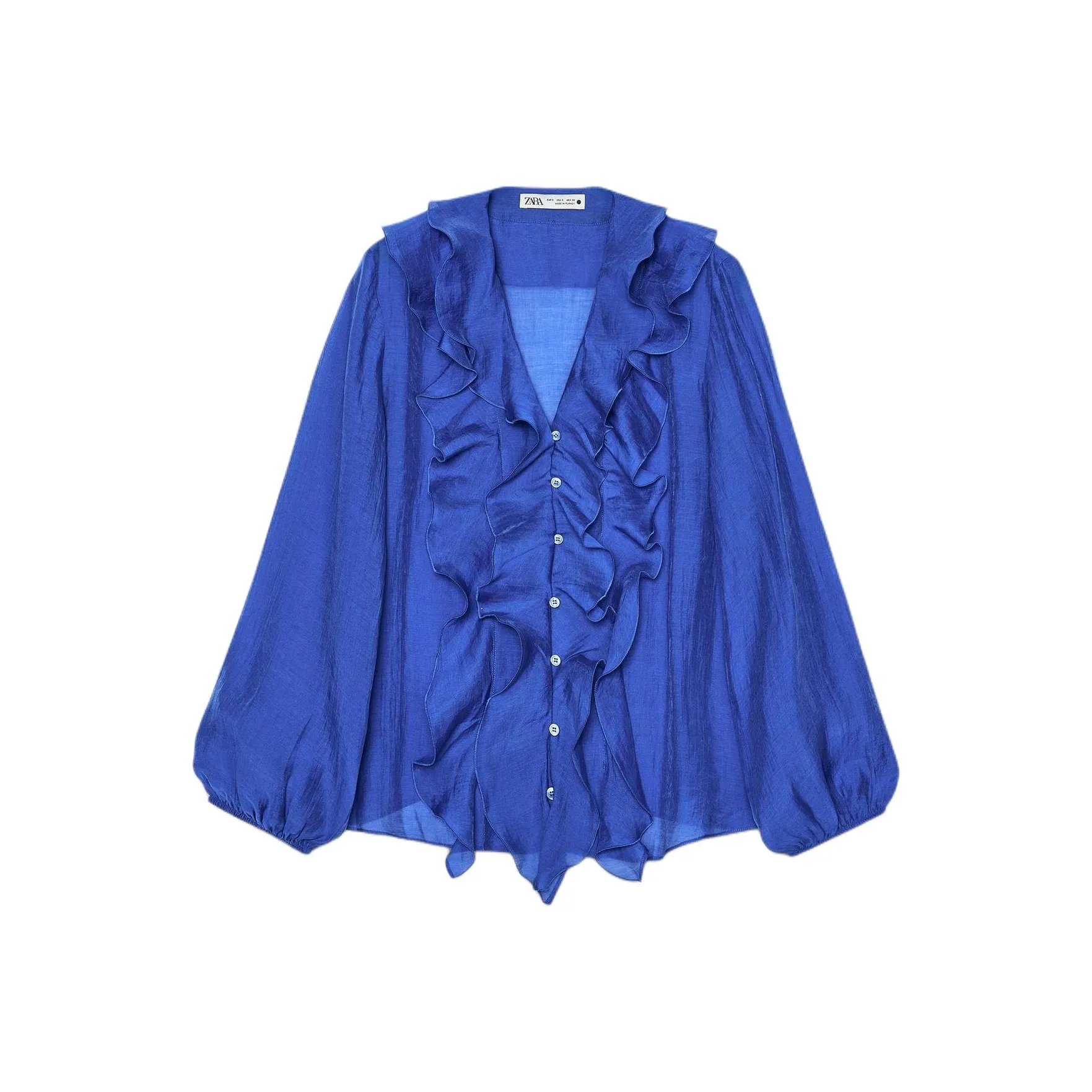 ZARA ZW Series Железный синий Женские Рубашки