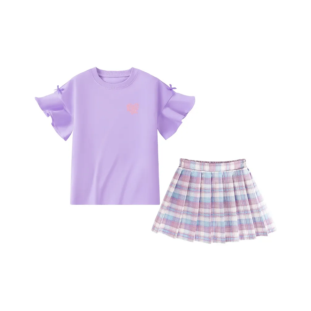 Детский комплект BALENO JUNIOR для детей 3-7 лет 2 предмета юбка фиолетовый