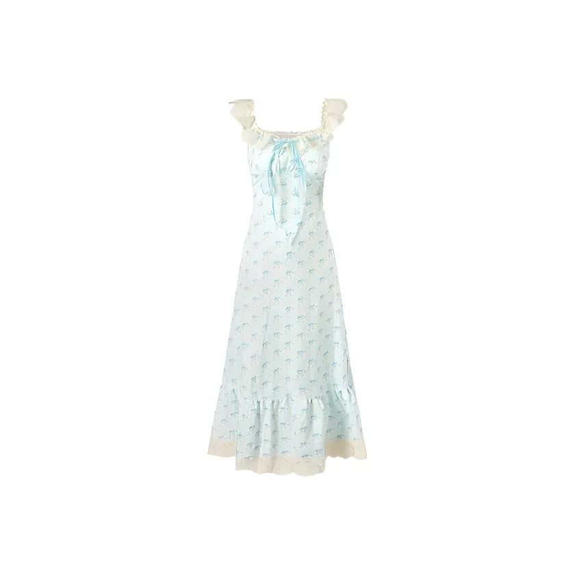 POPO.INFO Slip Dresses Women's Blue