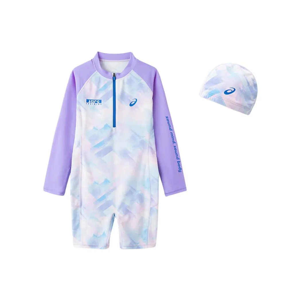 Asics Kids Купальник SS25 Двухкомпонентный Комплект Фиолетовый Подростки