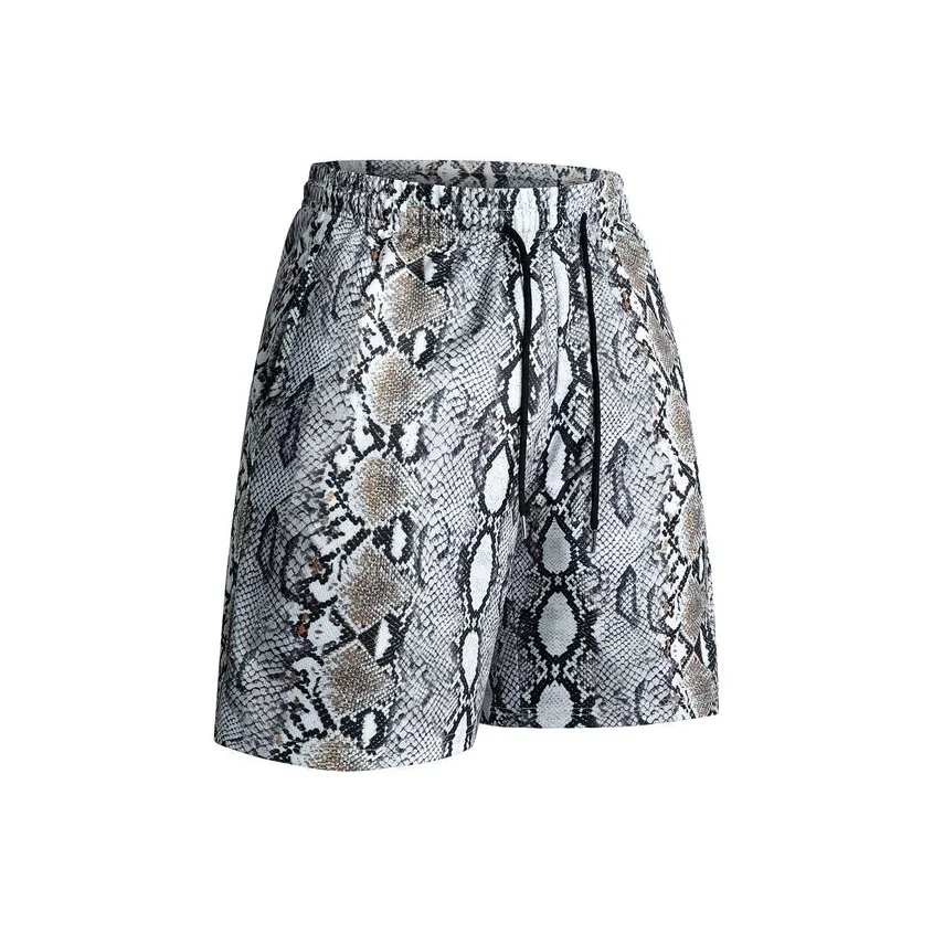 OPMO Casual Shorts Unisex Snake Skin Gray