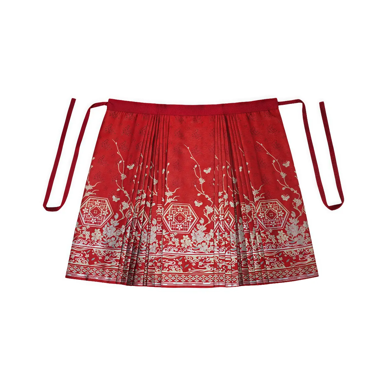 SONDR Ткани вязаные Золотая китайская юбка с узором "конское лицо" Женская Ханьфу