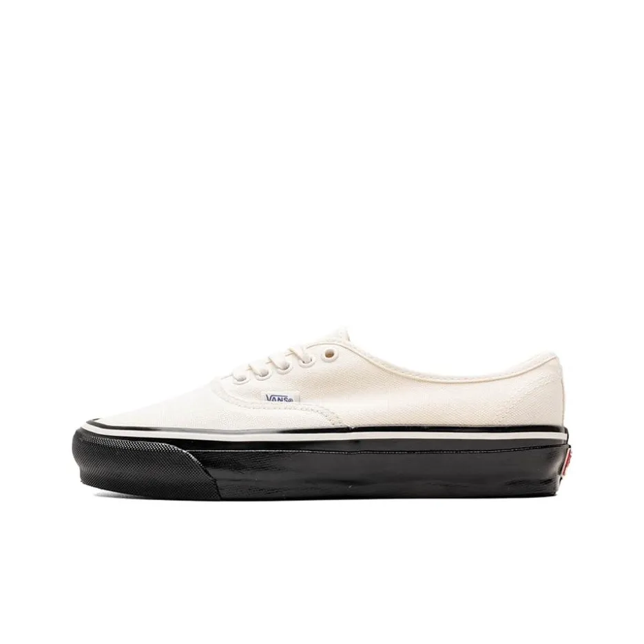 Vans Premium Authentic Anti Slip Wear Resistant Low Top Skateboard Shoes Men's White Black