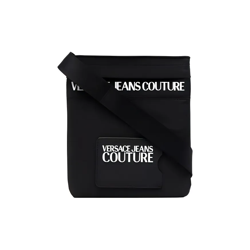 VERSACE JEANS COUTURE Нейлоновая курьерская сумка сумка через плечо мужская черная