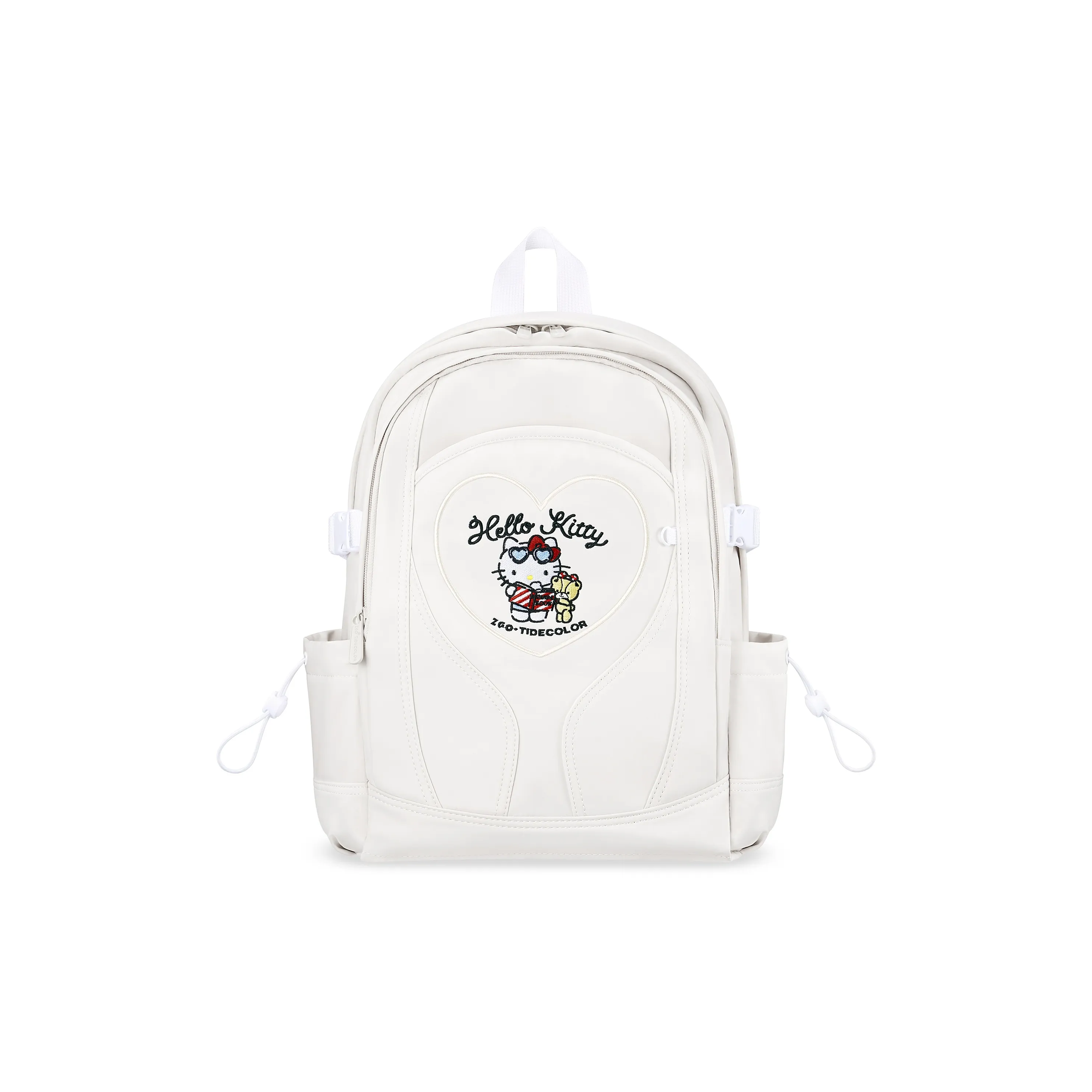 Zgo Hello Kitty Polyester Casual Bestie Outing Travel Backpack Regular Women's Ecru