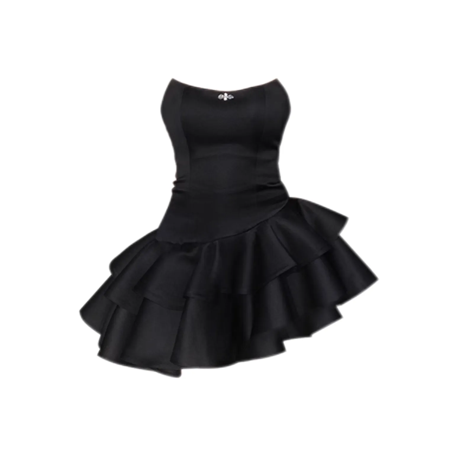 EMDPN Черные Женские Платья без рукавов