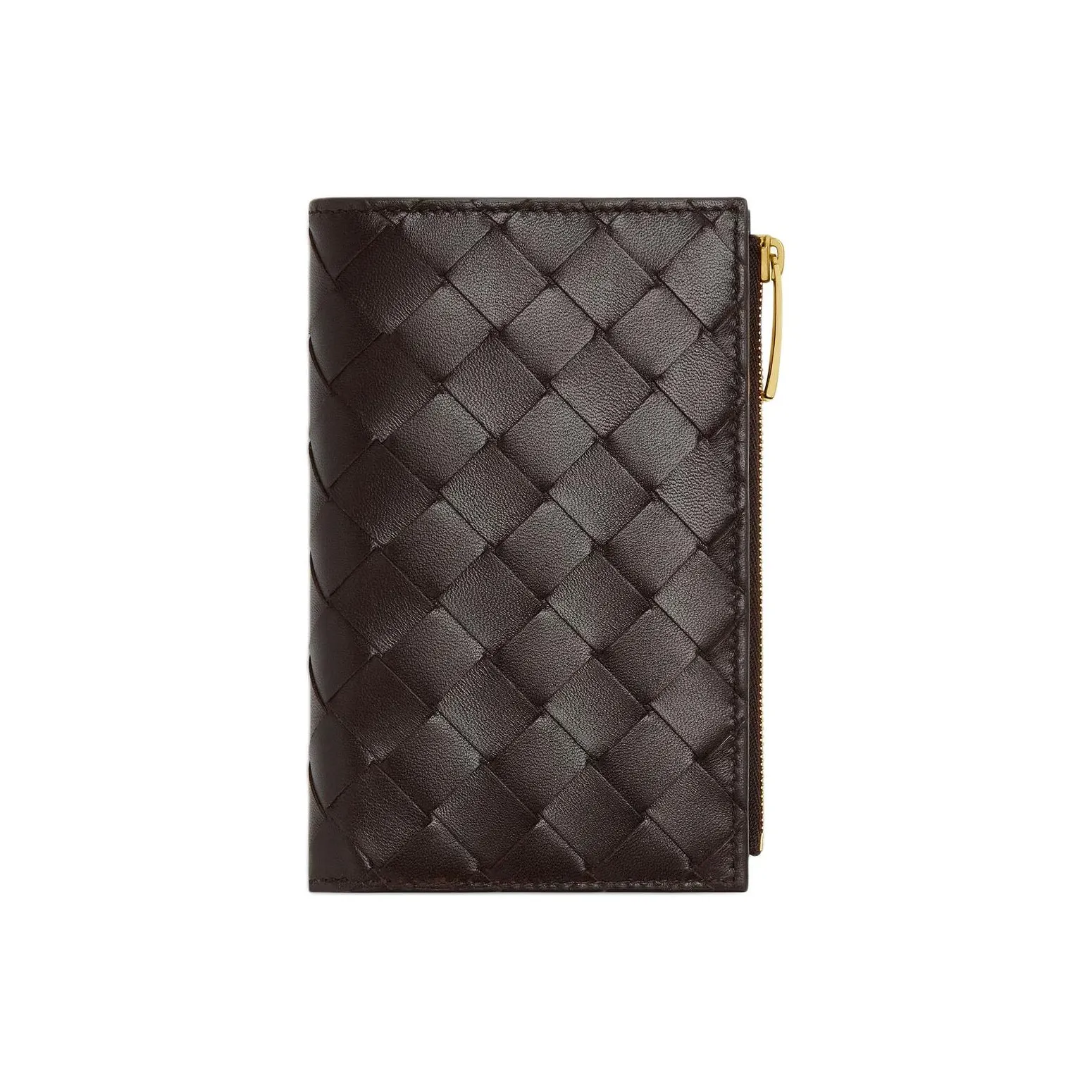 Bottega Veneta Medium Intrecciato Bi Fold Zip Wallet