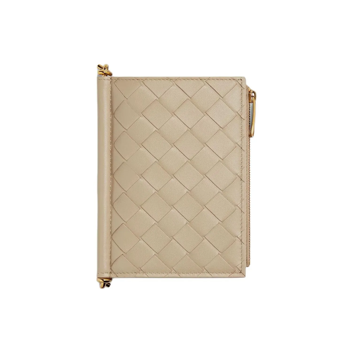 Bottega Veneta Solstice Calfskin Wallet Medium Size Women's Ecru