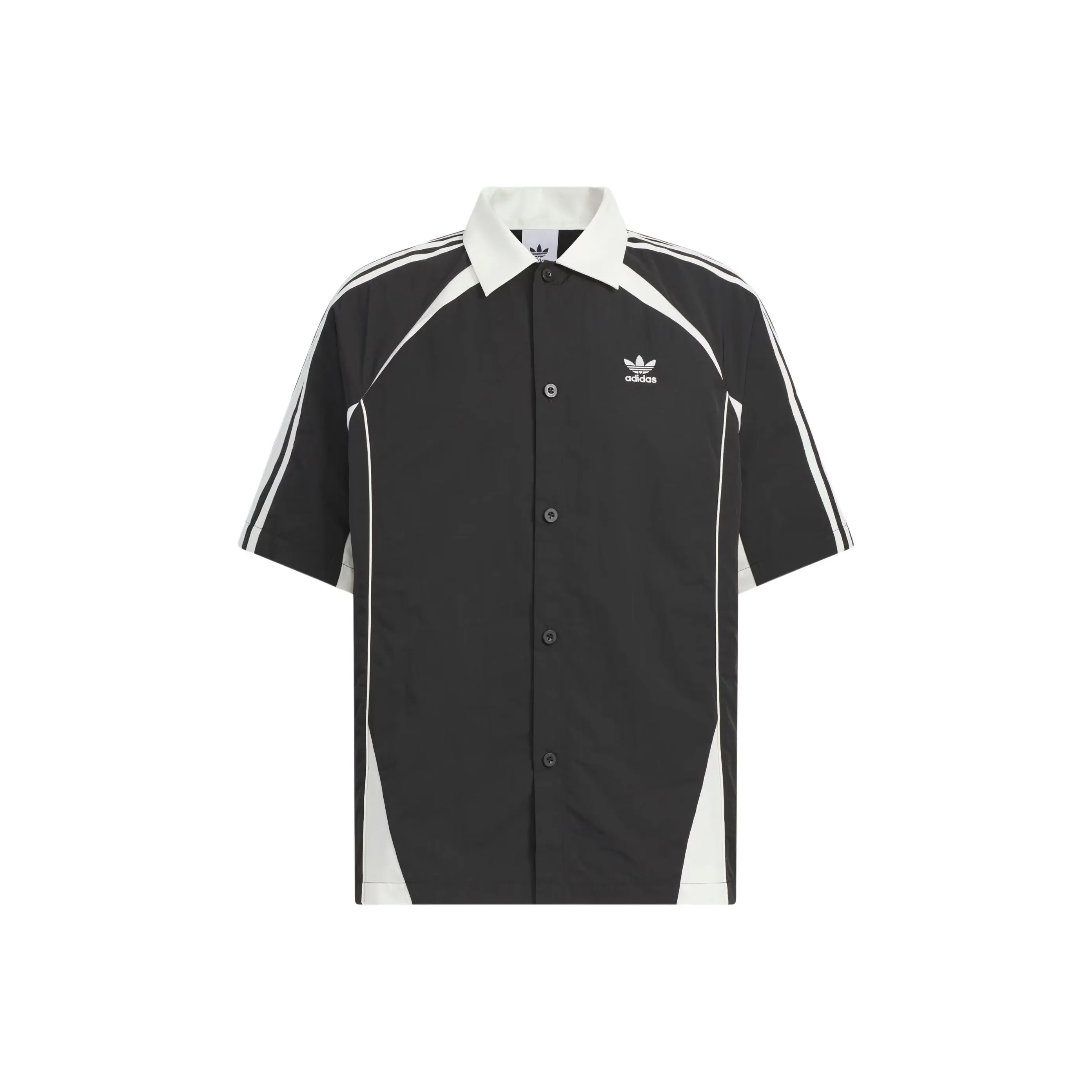 Adidas Originals Ретро SS25 Рубашка Мужская Черный Нефритовый Белый