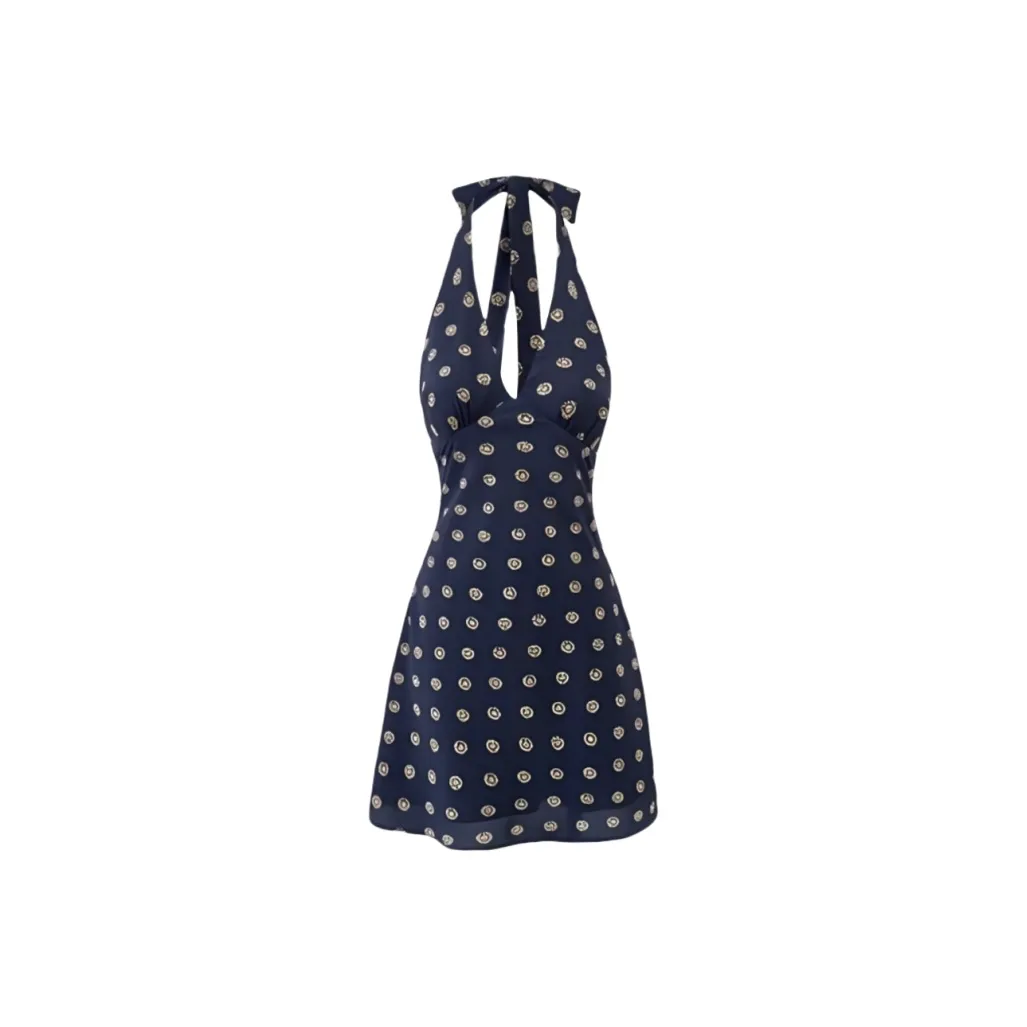 YGPRW Sleeveless Dresses Women's Navy Blue