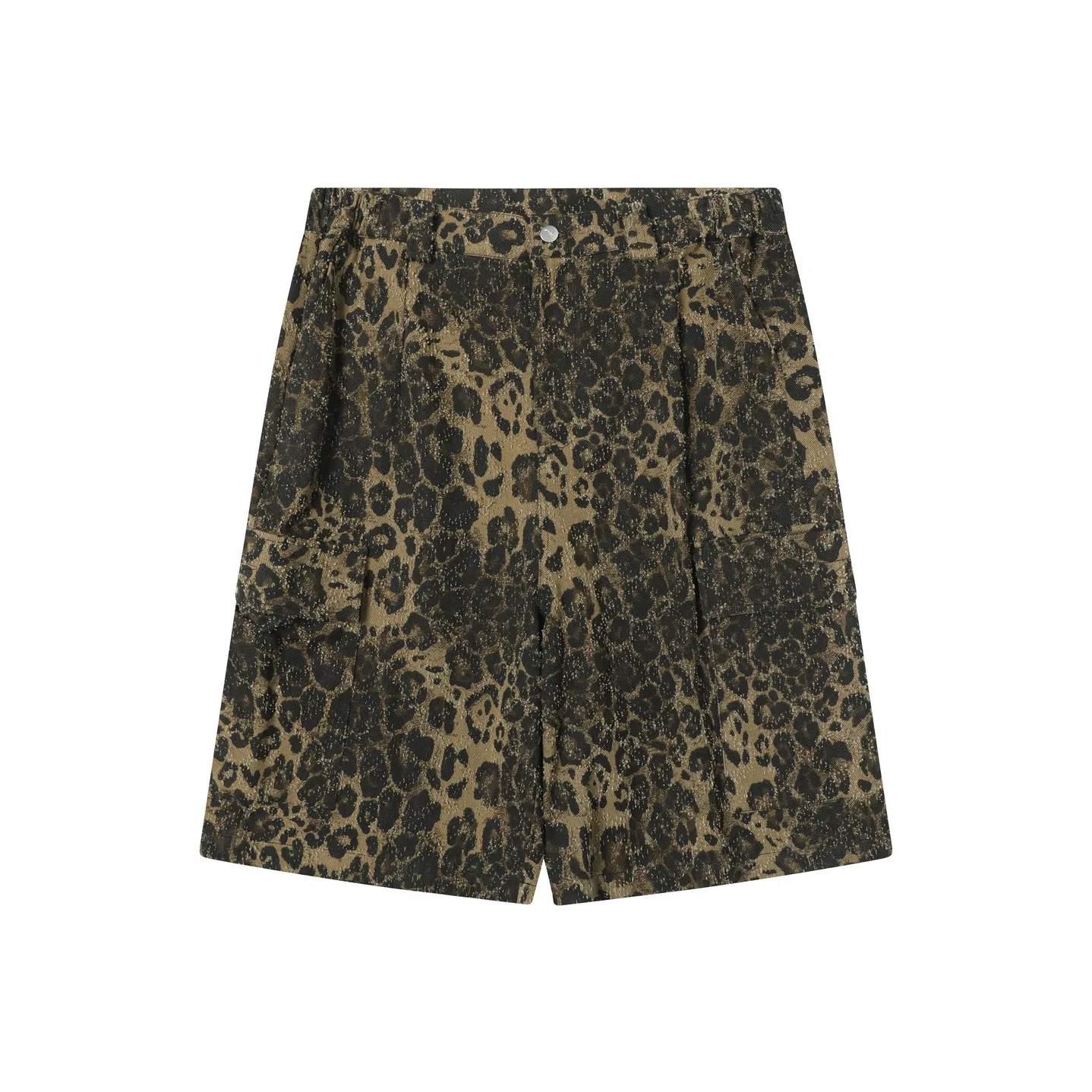 TGNS Casual Shorts Unisex Leopard Brown