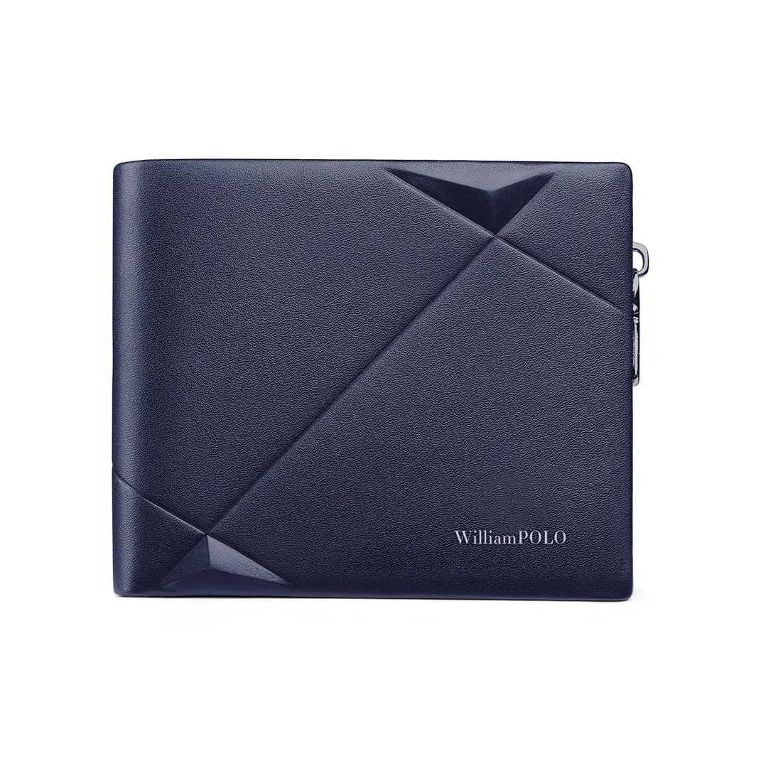 WilliamPOLO Кошелек из коровьей кожи мужской синий черный кофейный
