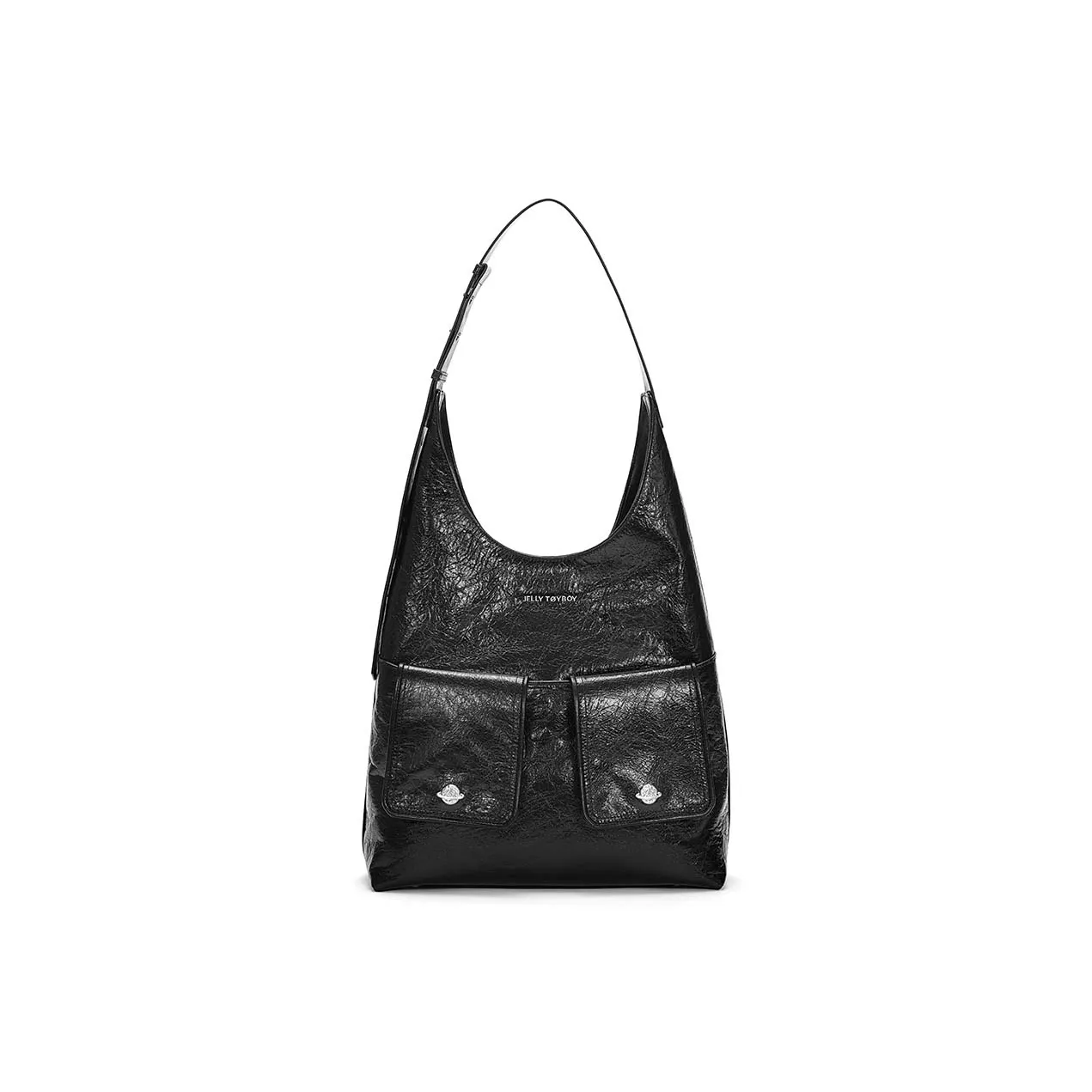 JELLYTOYBOY Коровья кожа Планета Рамка Седло Сумка Одно плечо Подмышечный Сумка через плечо Женские Черный коричневый Цвет