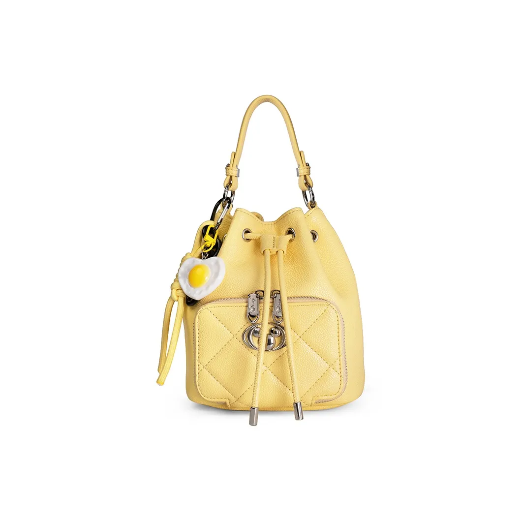 Disney Синтетическая кожа текстиль Mosaic ведрообразная сумка сумка на одно плечо женская желтая