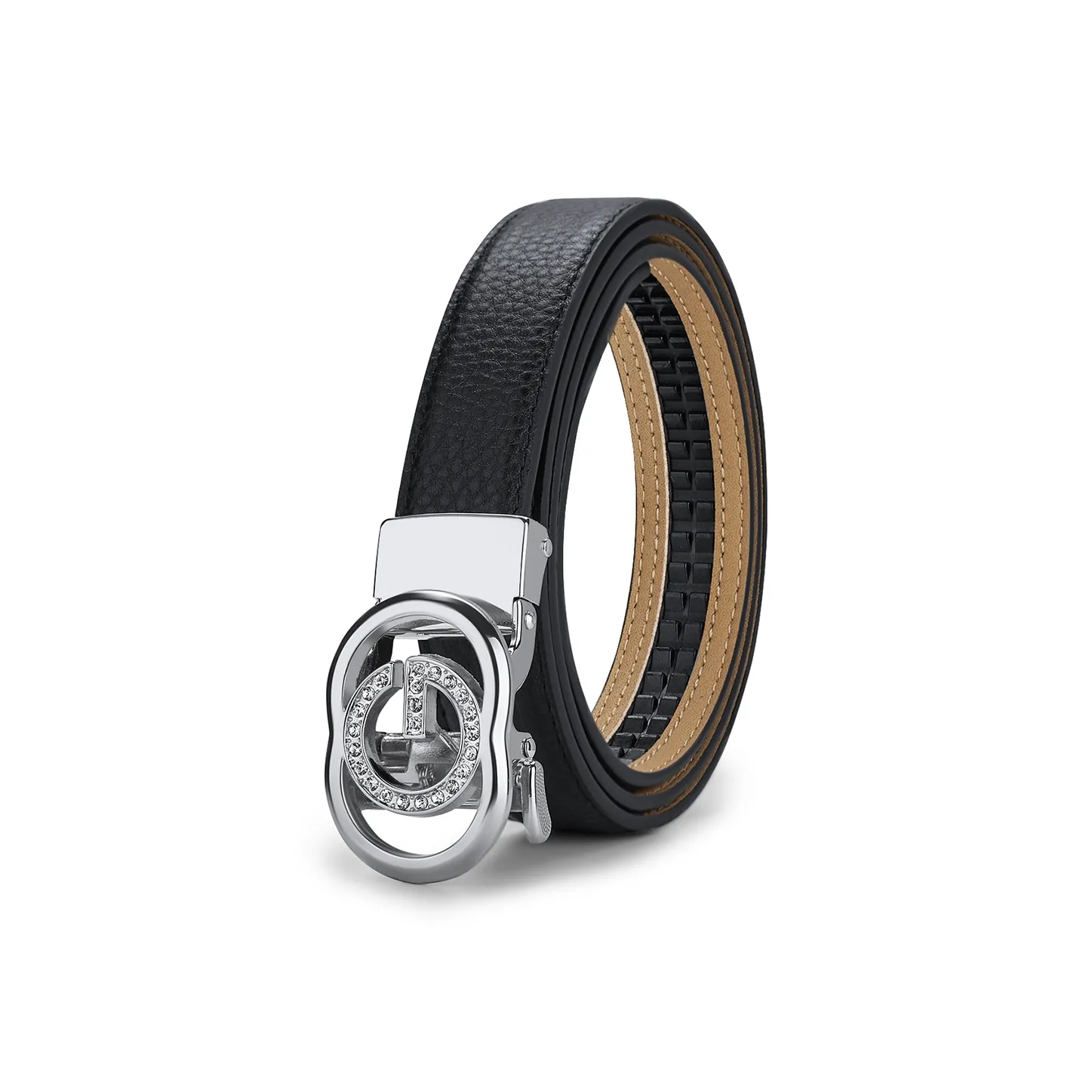 WilliamPOLO Ремни из натуральной коровьей кожи женский серебряная пряжка черный ремешок ширина 2,4 см