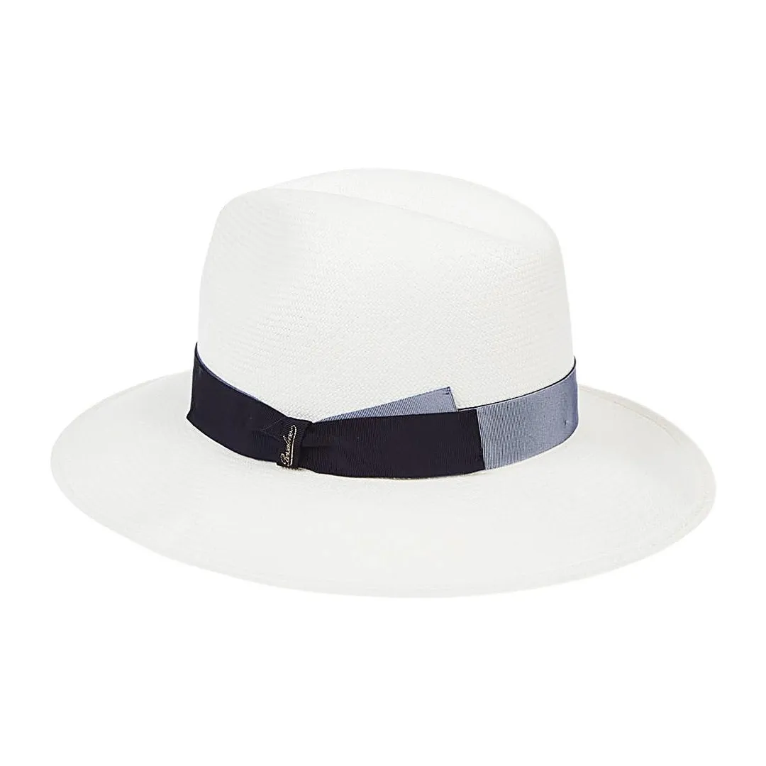 Borsalino Straw Top Hats Unisex White