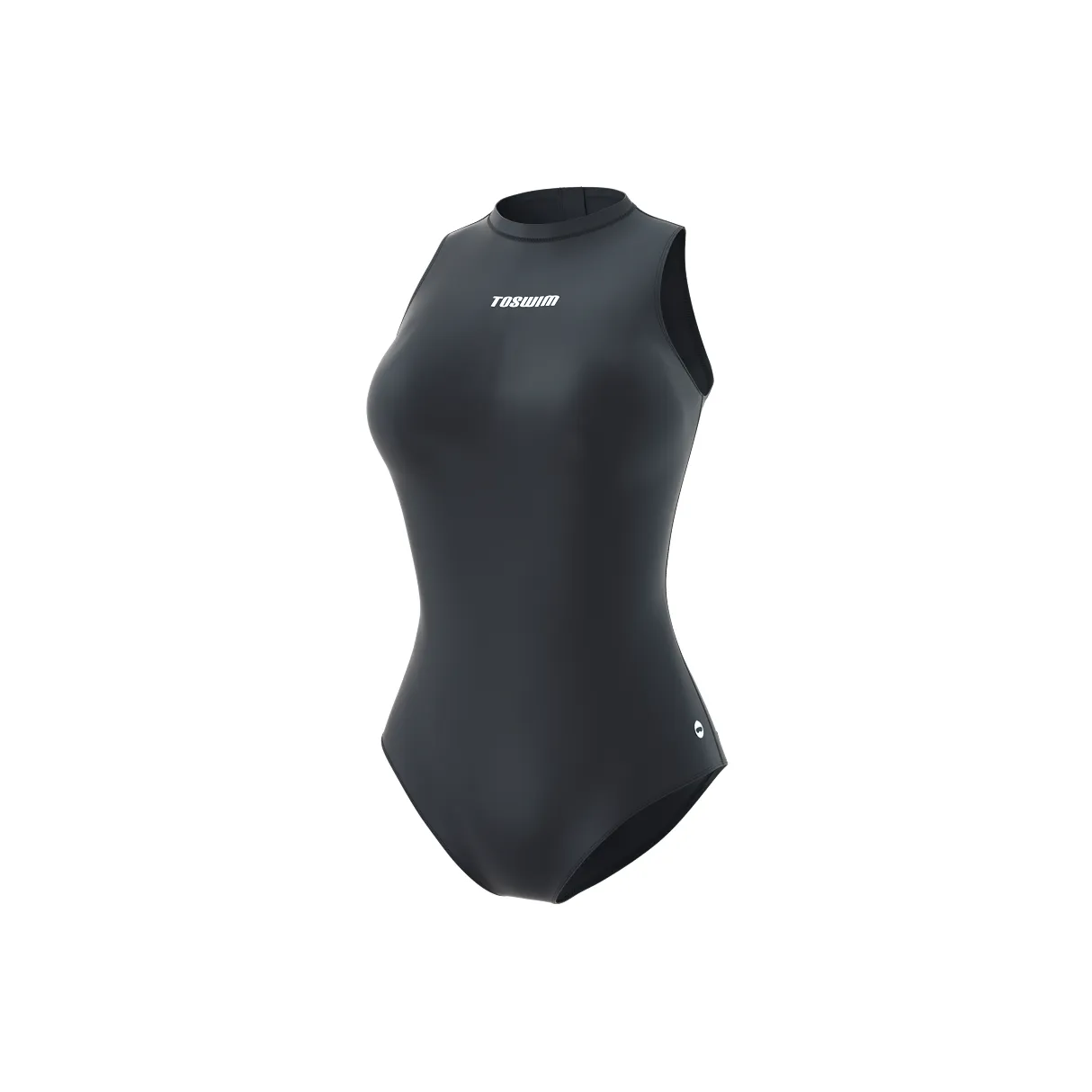 TOSWIM One piece Swimsuit Women's Classic High Neck Black