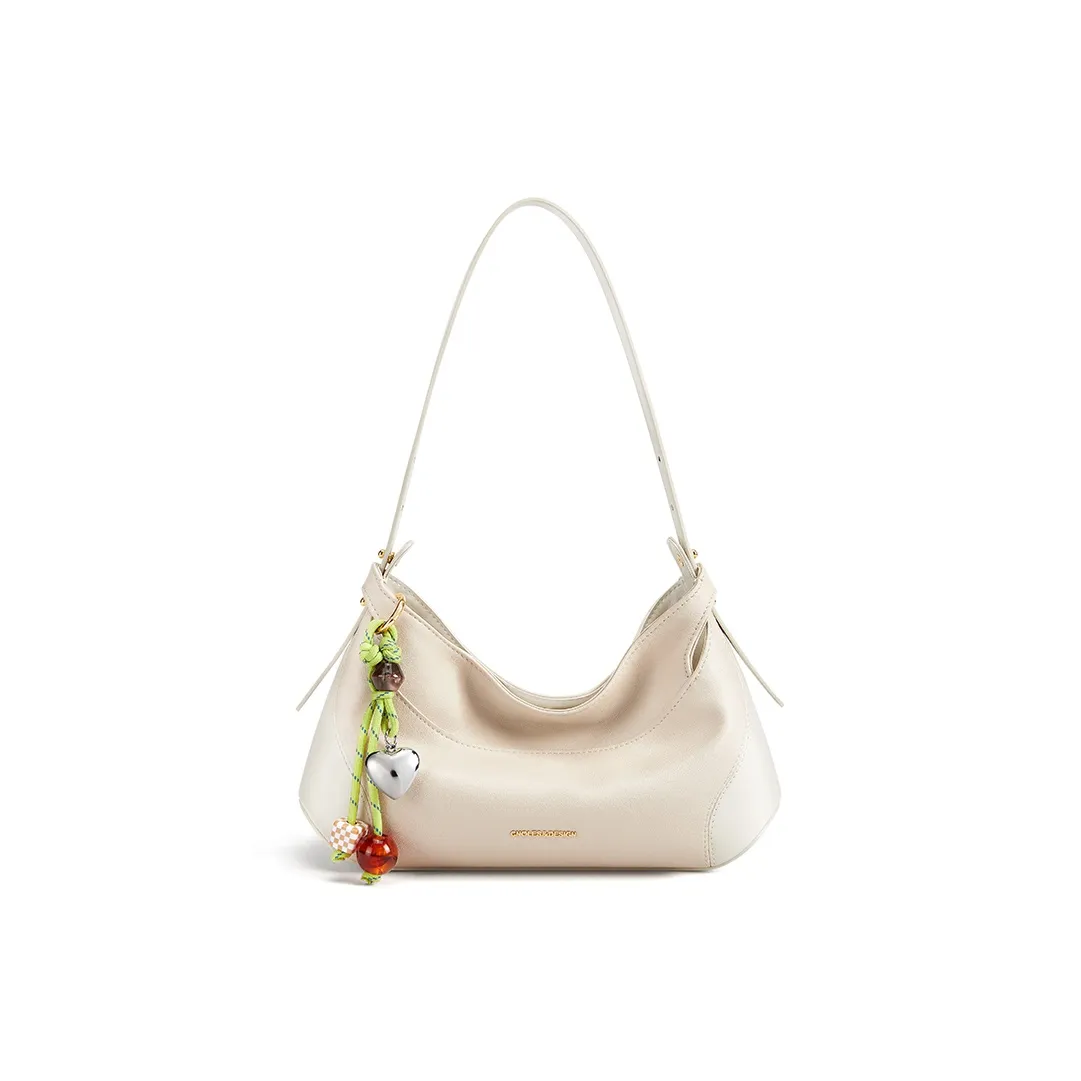 CNOLES Сумка-хобо из синтетической кожи сумка через плечо обычная женская кремовая