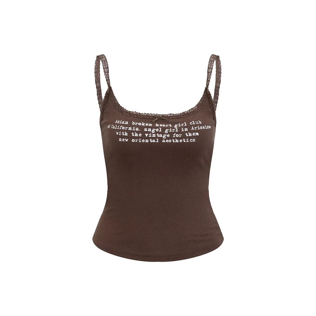 Ariseism Letter Tank Top Women's Summer Slim Fit Inner Outerwear Top Camisole Women's