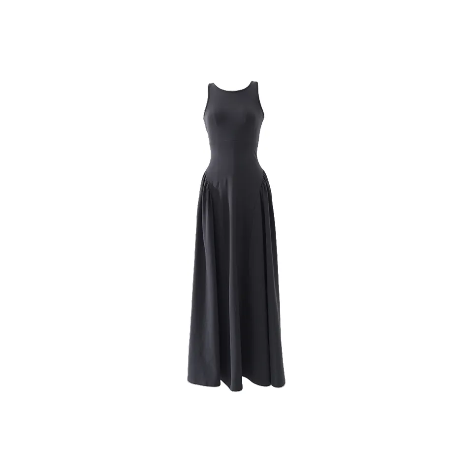 ZXZA Sleeveless Dresses Women's Gray