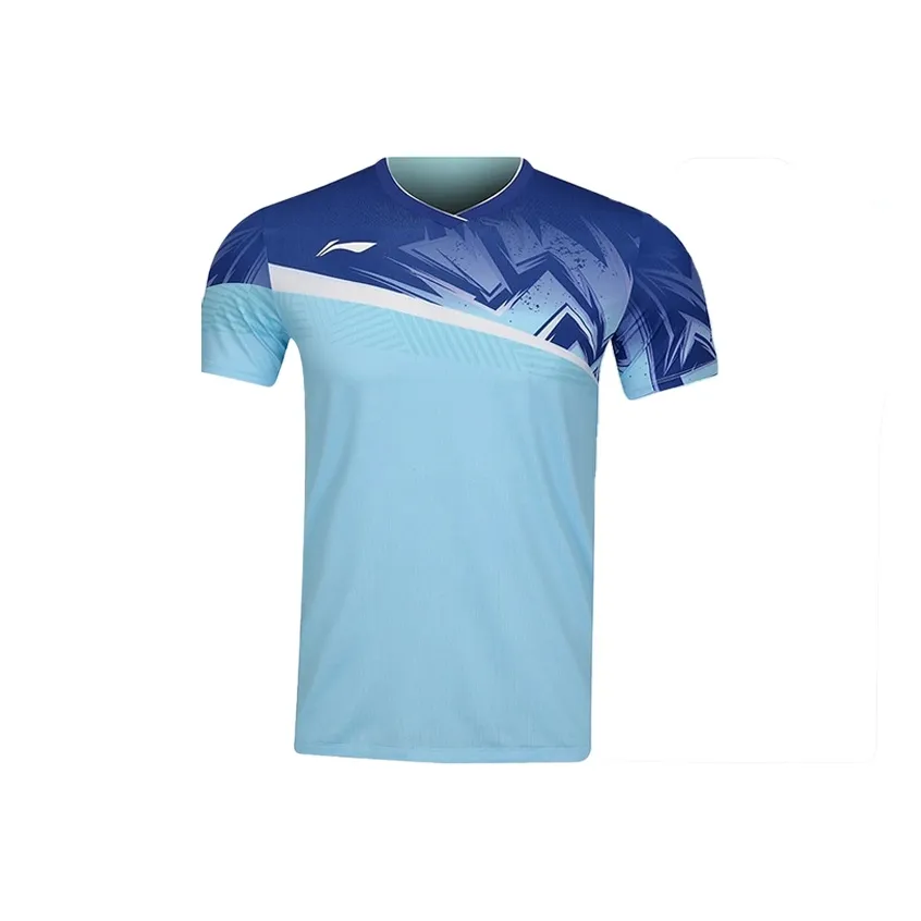 Подкладка Лето Бадминтон Джерси Мужской Отводящий пот Короткий рукав Комплект для тренировок