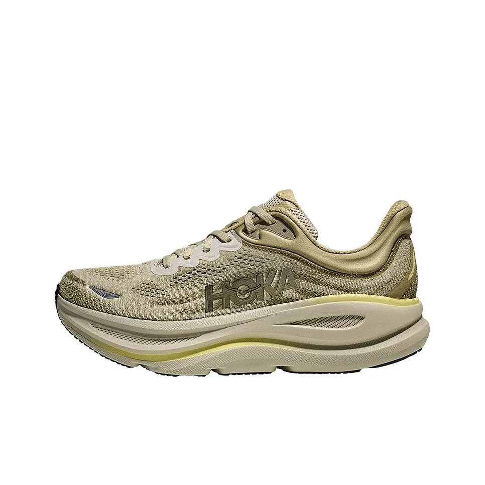 HOKA ONE ONE Bondi 9 Амортизация Износостойкий Низкий Топ Беговые кроссовки Мужские Светло-зеленый