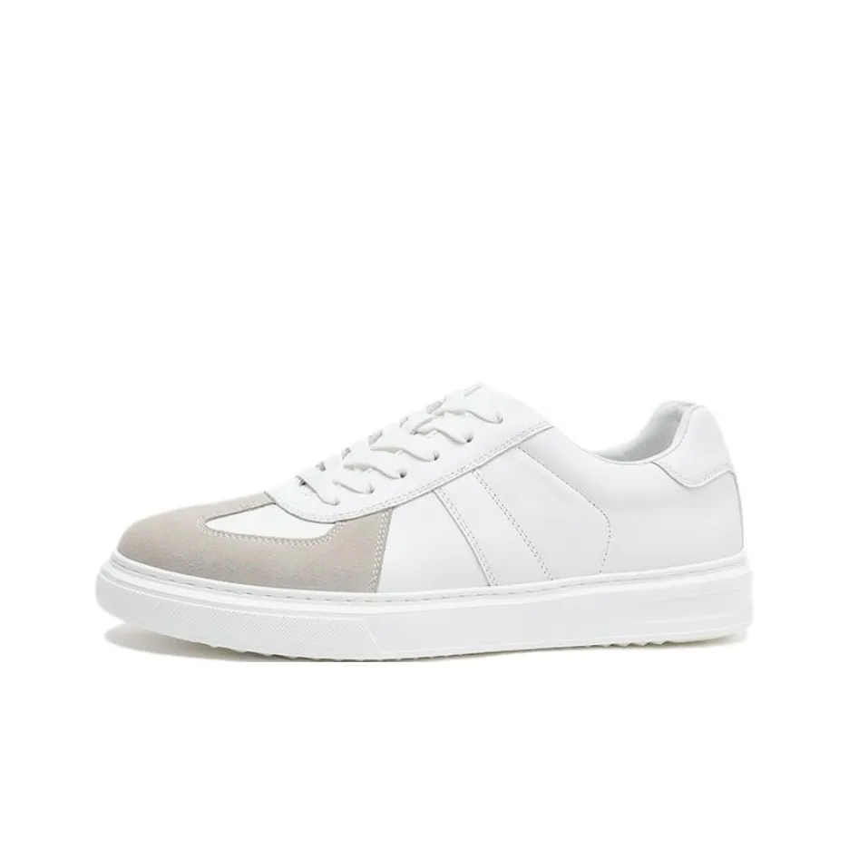 ELLE HOMME Lightweight, Breathable, And Supportive Low Top Skateboard Shoes Men's White