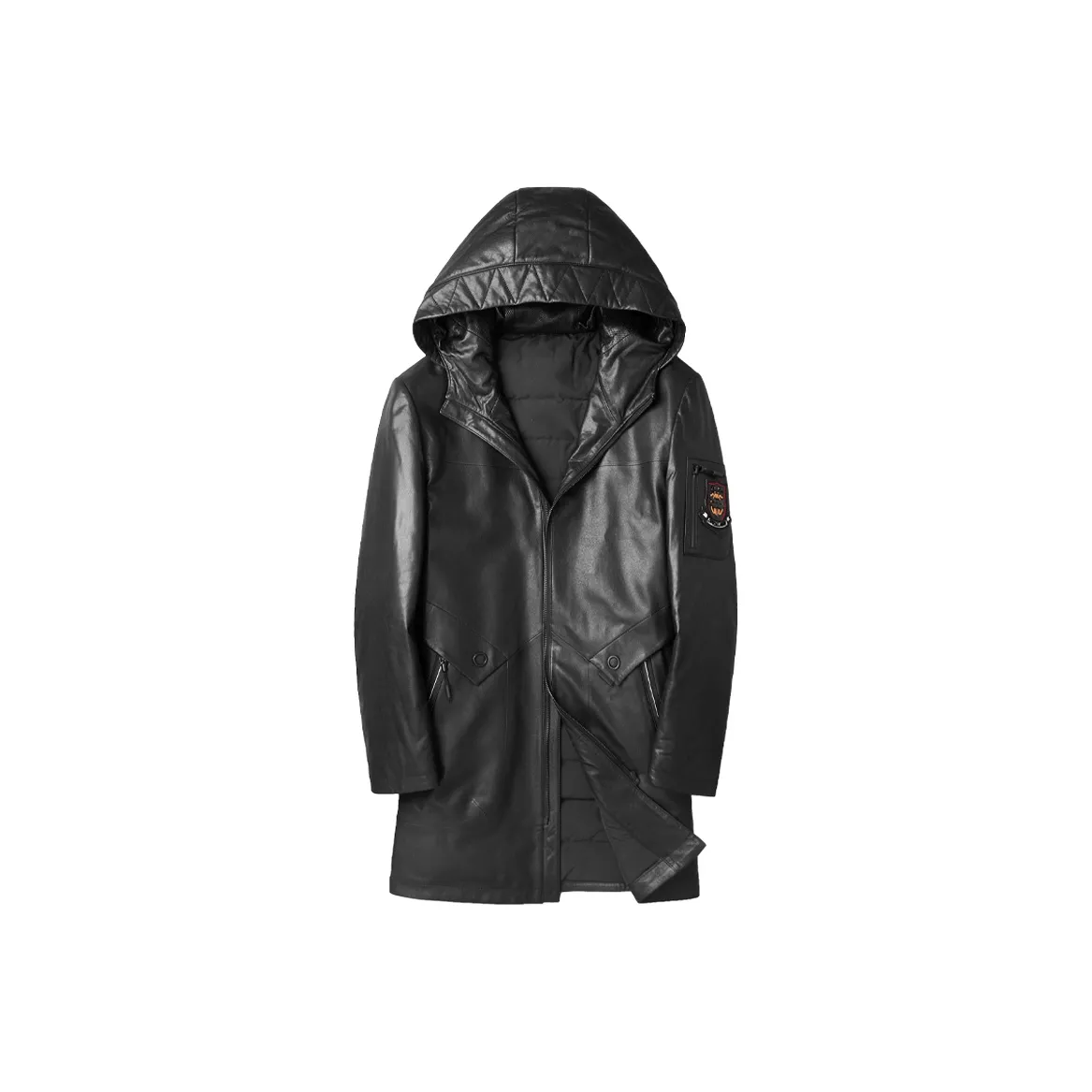 JIMU Черные Мужские Кожаные Куртки