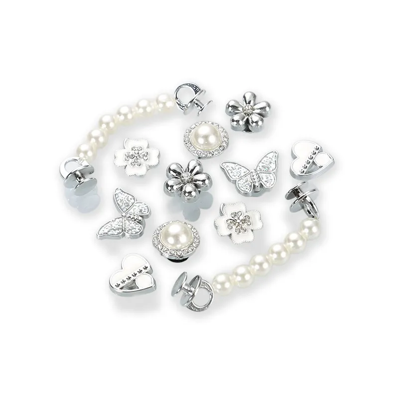 YOUWEI Смола Pearl Butterfly Luxury Fashion Creative Versatile Unisex Брелок для обуви DIY