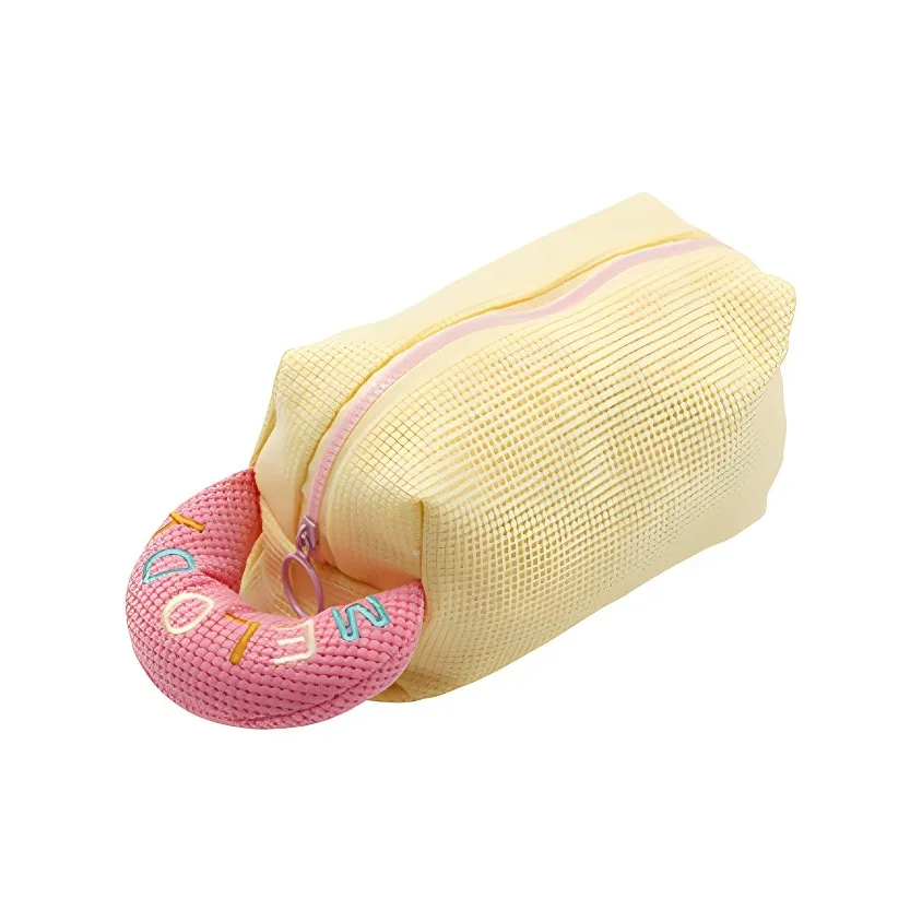 Gentle Welcome Cute Creamy Candy Large Capacity Fabric Toiletry Bag Handbag Travel Makeup Bag, Storage Bag