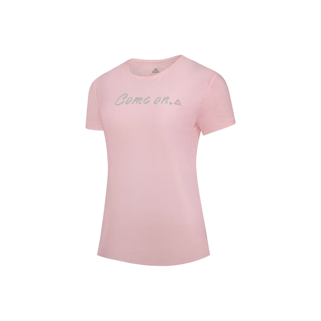 PEAK Бег Т-Рубашка Женская Розовая