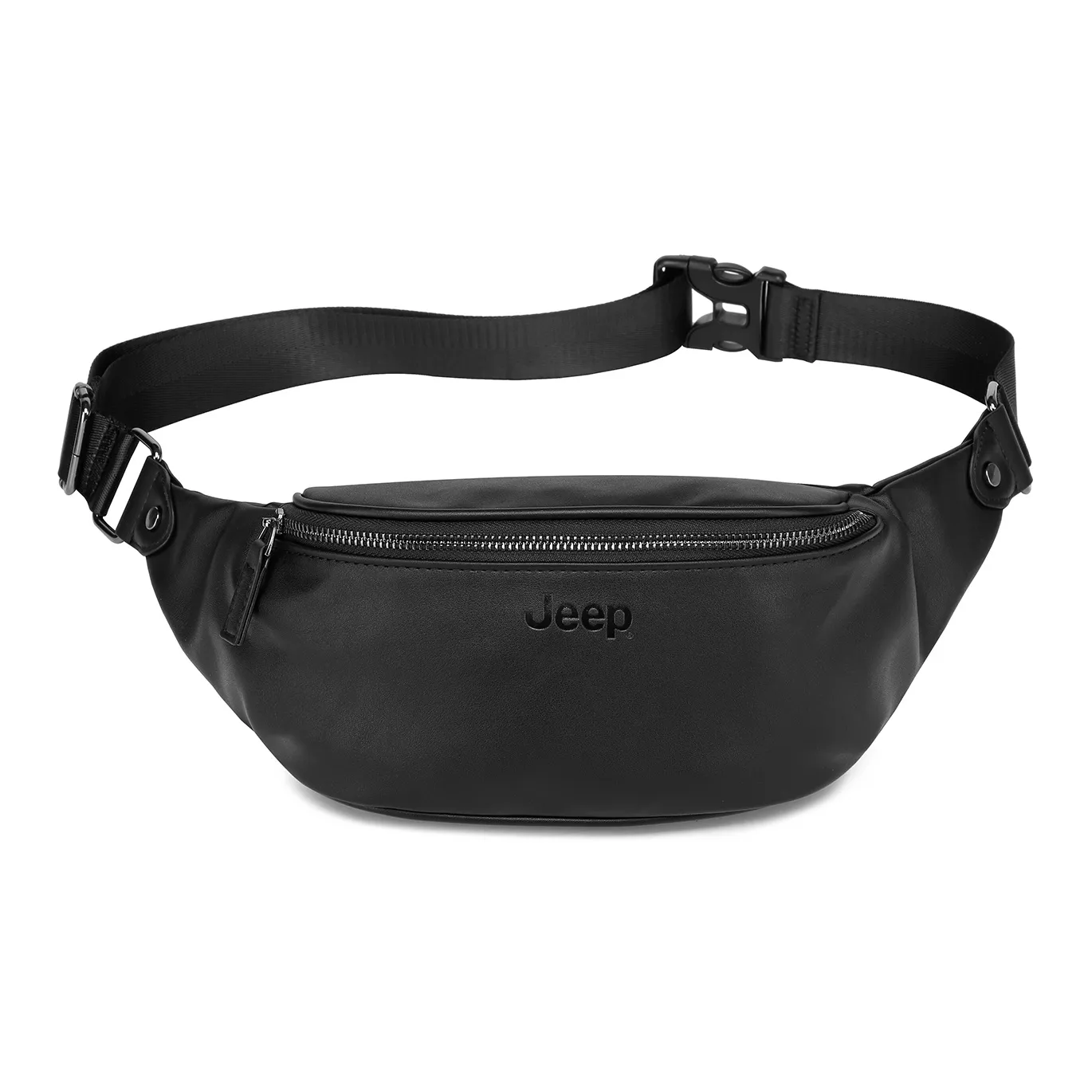 JEEP ПУ (полиуретан) Sling Сумка Сумка через плечо Бананка Обычный Унисекс Черный