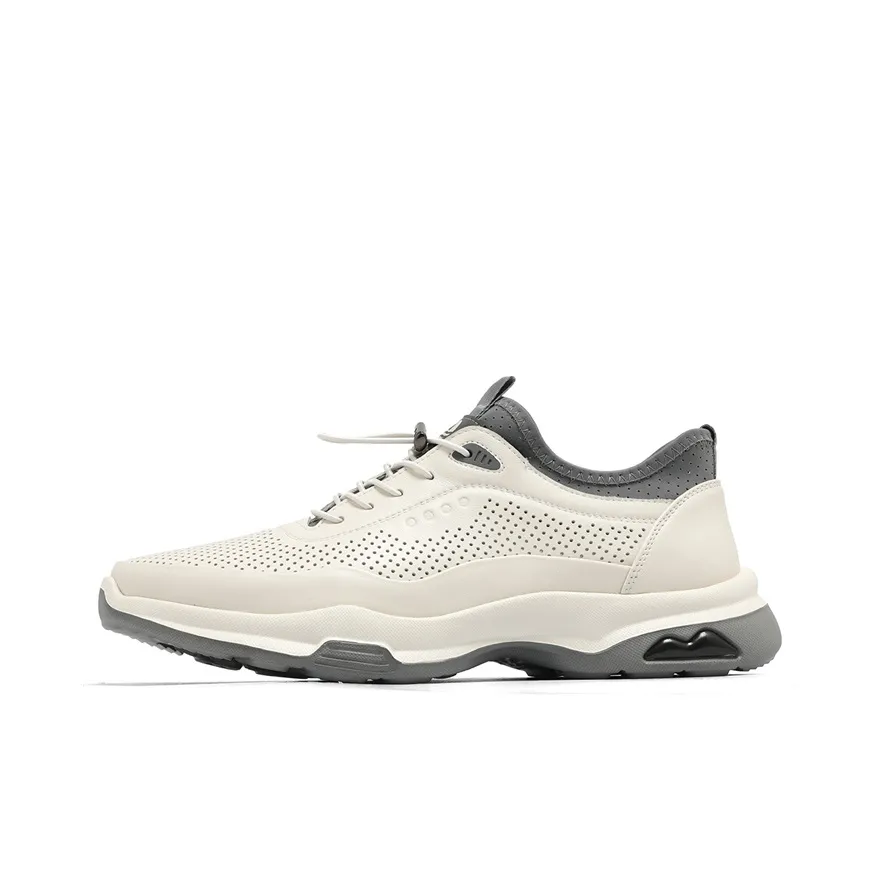 NAVIGARE Дышащий Увеличение Высоты Низкий Топ Повседневный Мужской Белый