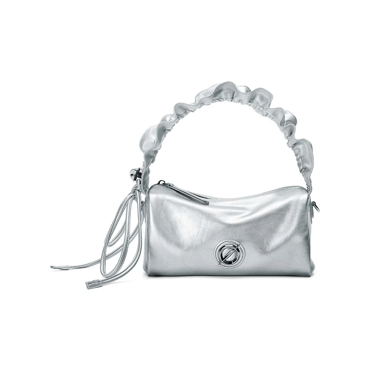 JELLYTOYBOY Cow Leather Cloud Cluster Lunch Box Bag One Shoulder Crossbody/Handbag Regular Women's Silver/Pink