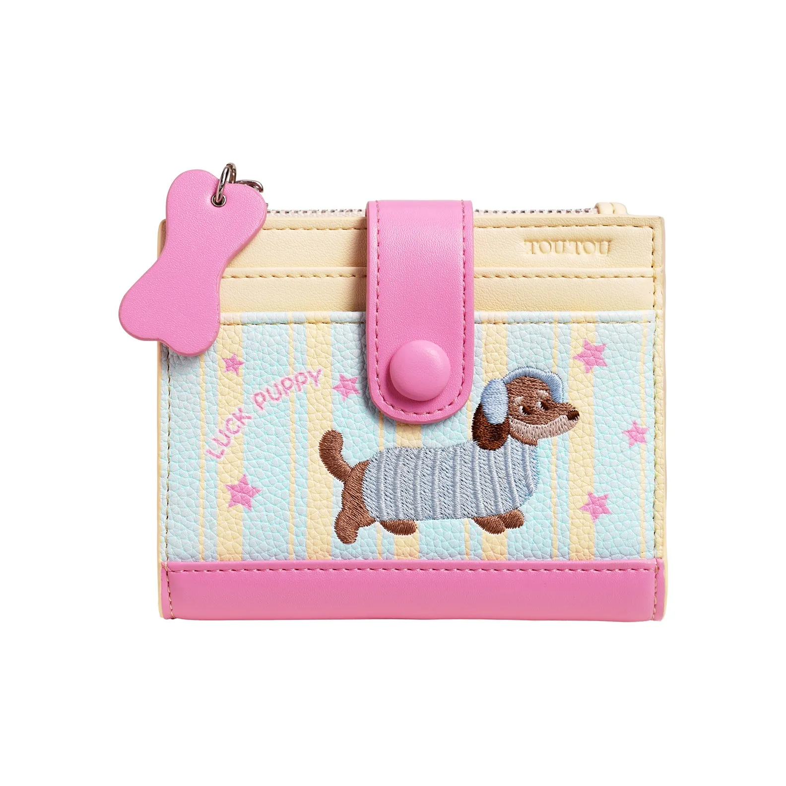 TOUTOU Синтетическая кожа Кошелек Женские Клубнично-розовый