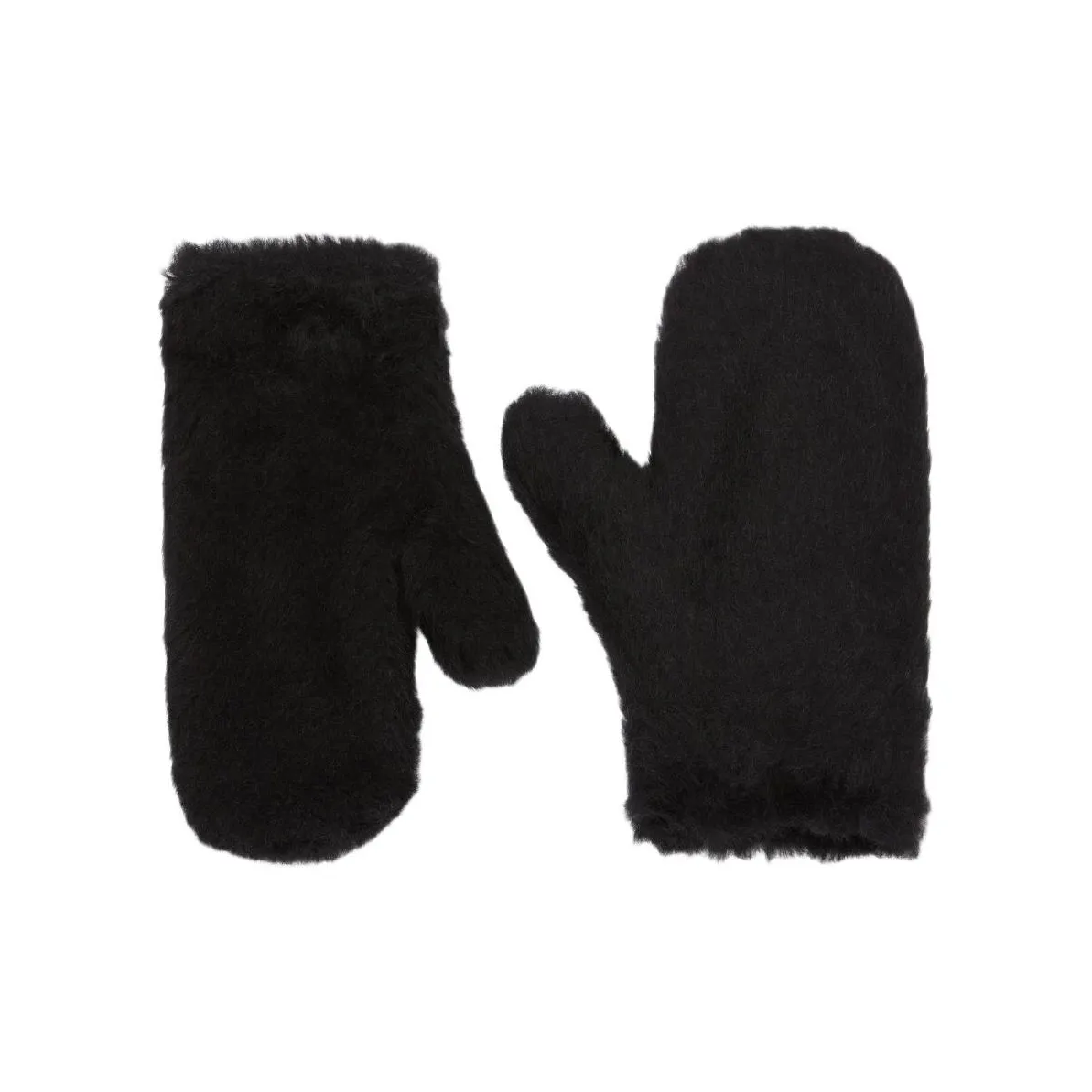 'S MAX MARA Вязаные перчатки из альпаки шерсти и шелка женские черные