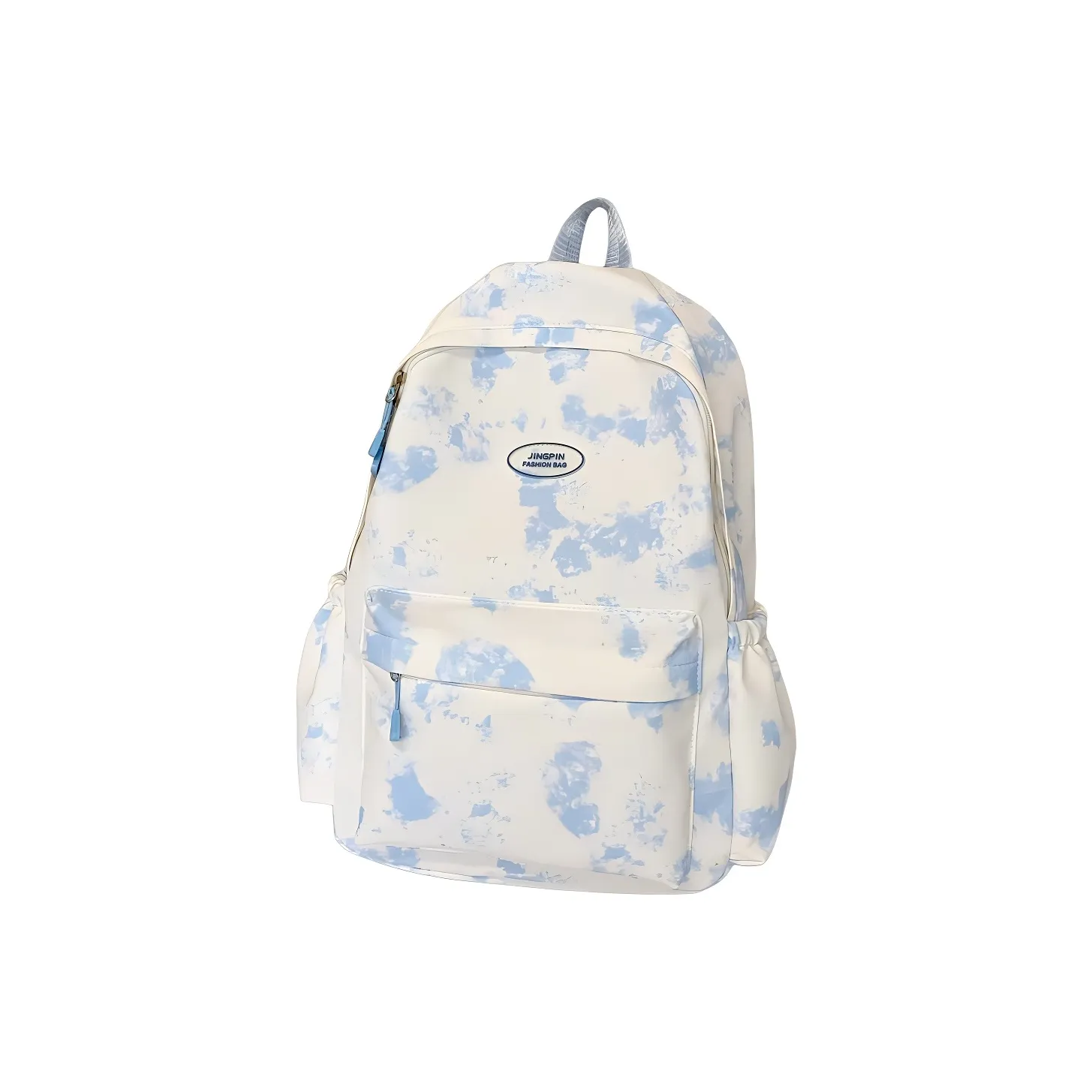 ZOGA Nylon Fabric Backpack Women's Khaki/Sky Blue