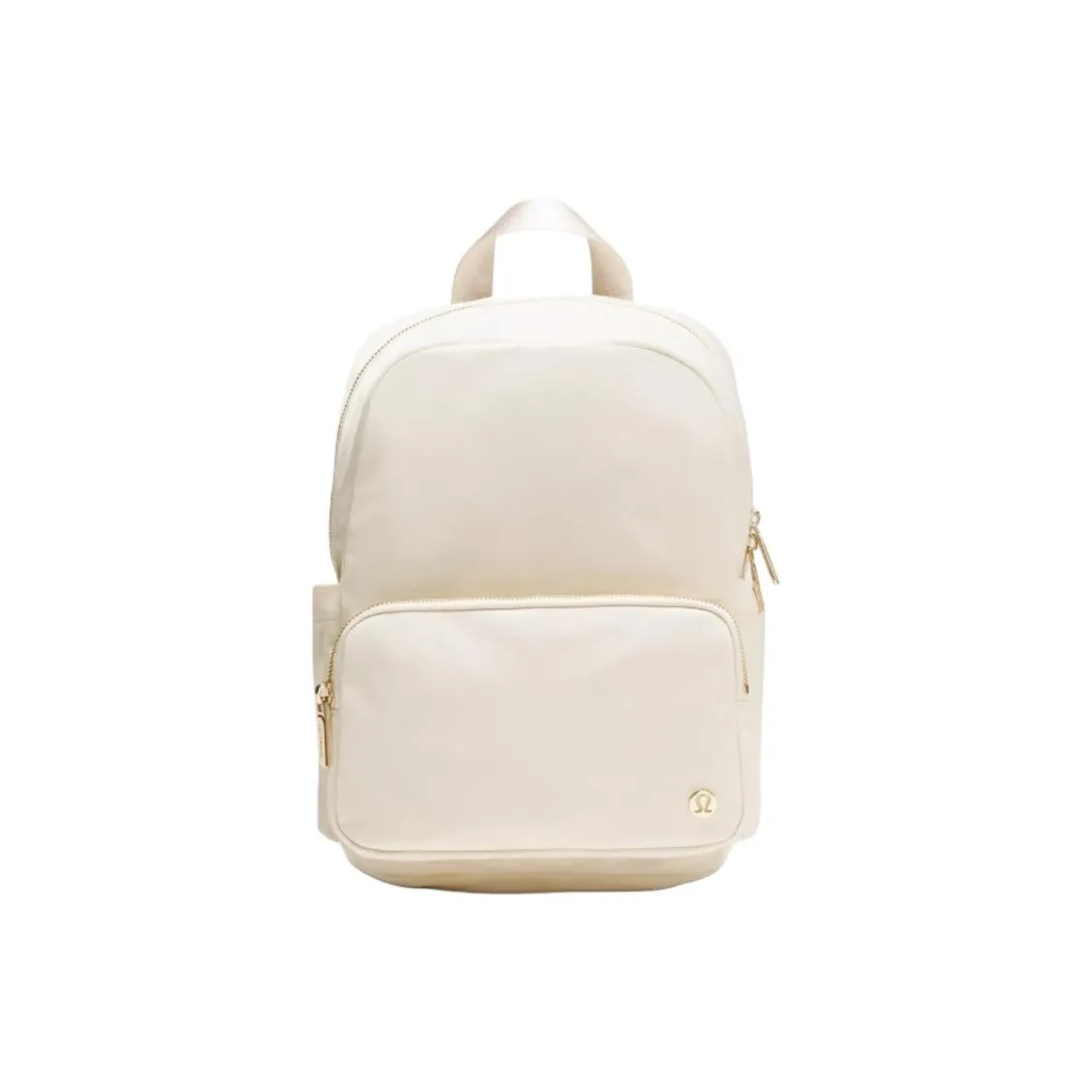 Lululemon Everywhere Металлический компонент Рюкзак Маленький Женский Светлый Айвори Белый Цвет Дуба Коричневый Золото