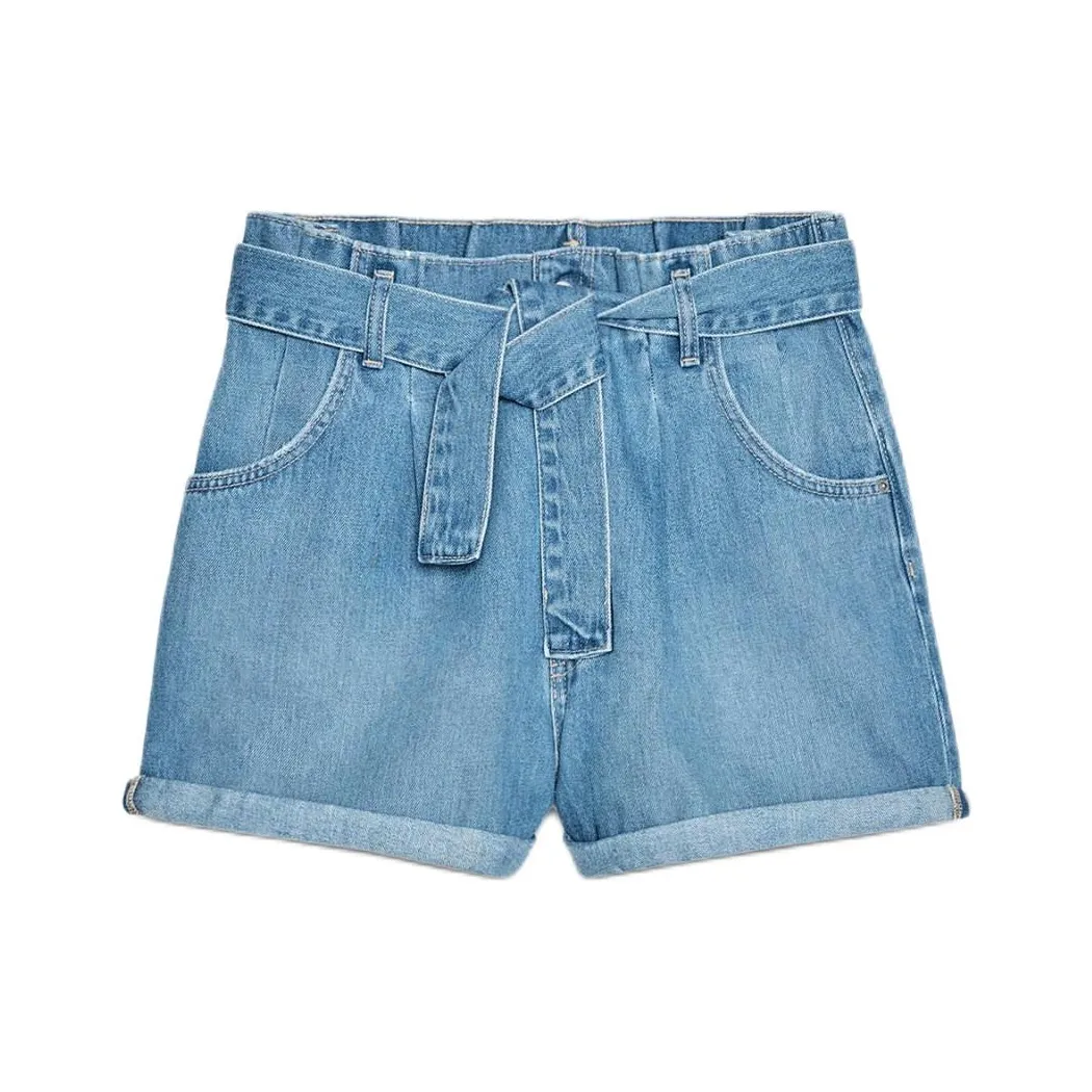 ZARA Trf Denim Shorts Women's Light Blue