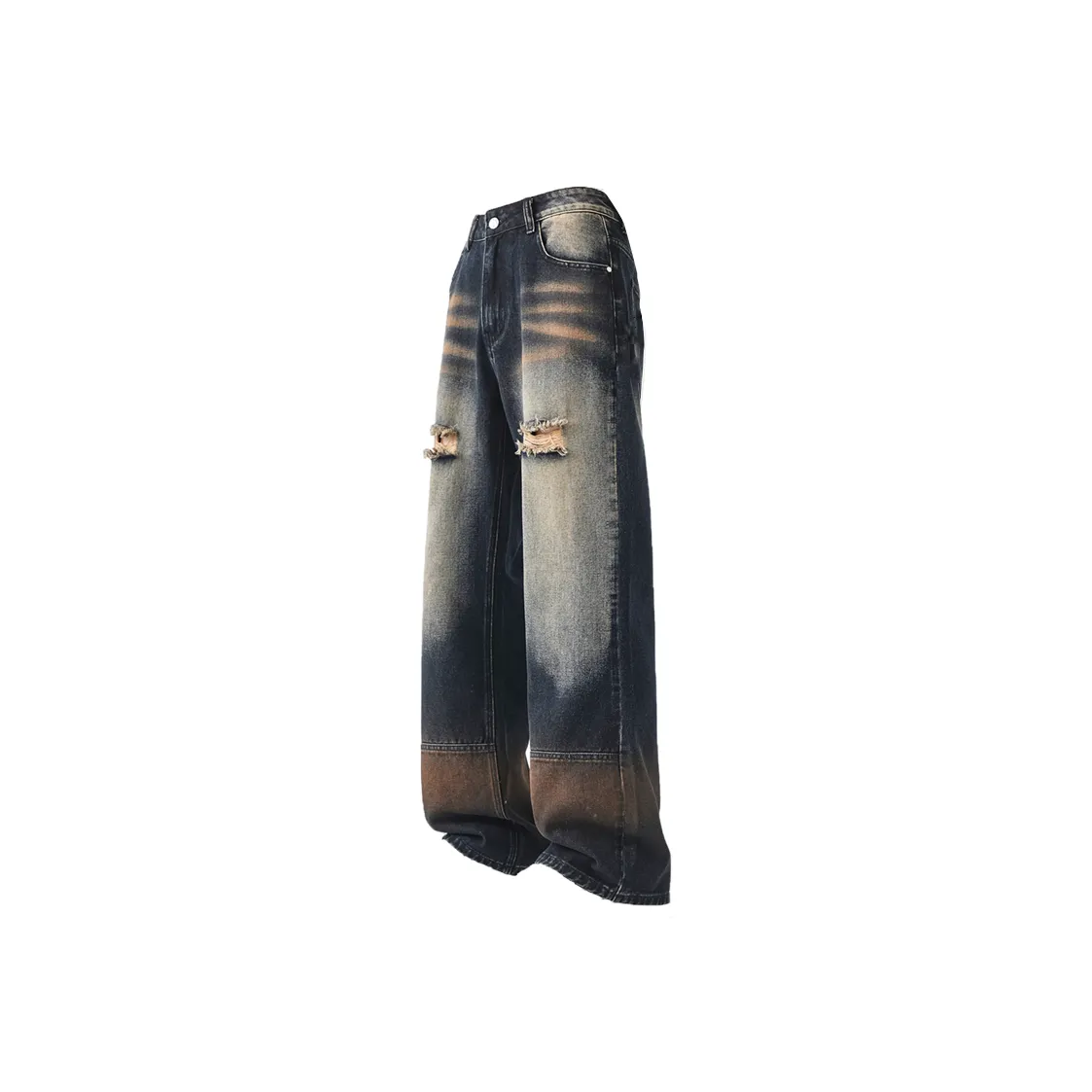 embroidered straight jeans