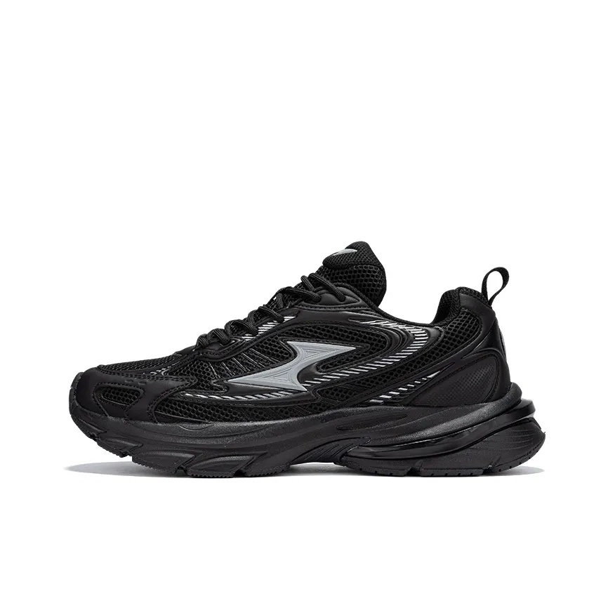 HEALTH Shock Absorbers Abrasion Resistant Slip Resistant Low Top Running Shoes Unisex Starry Black