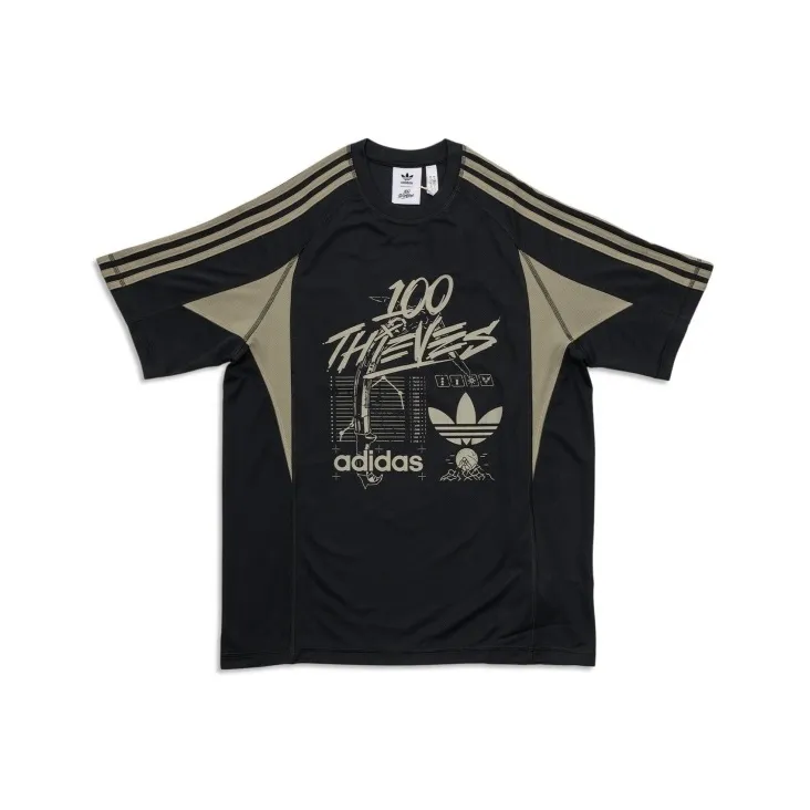 Adidas Originals x 100 Thieves 100 Thieves SS25 T-Shirt Унисекс Черный